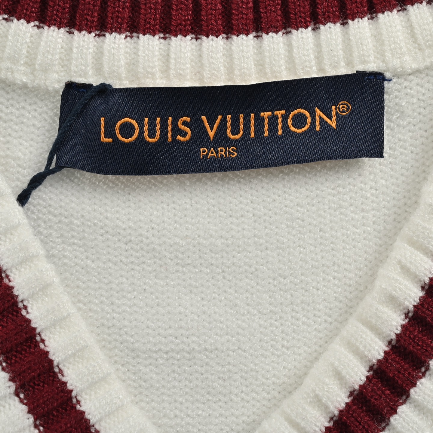 Louis Vuitton 25ss badge contrast lettering embroidered knitted vest