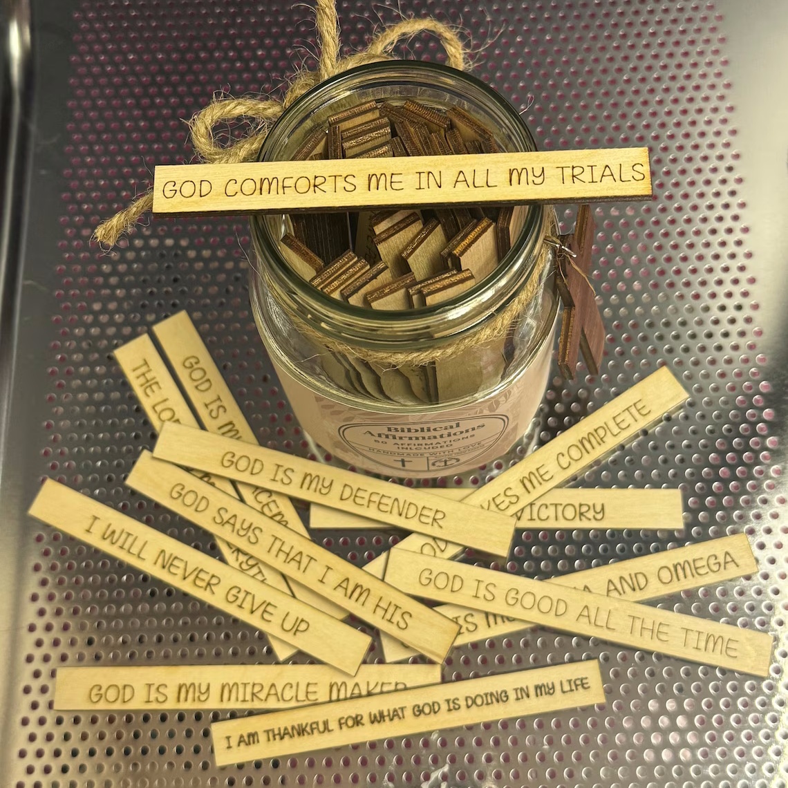 Healing Scripture & Biblical Affirmation Jars
