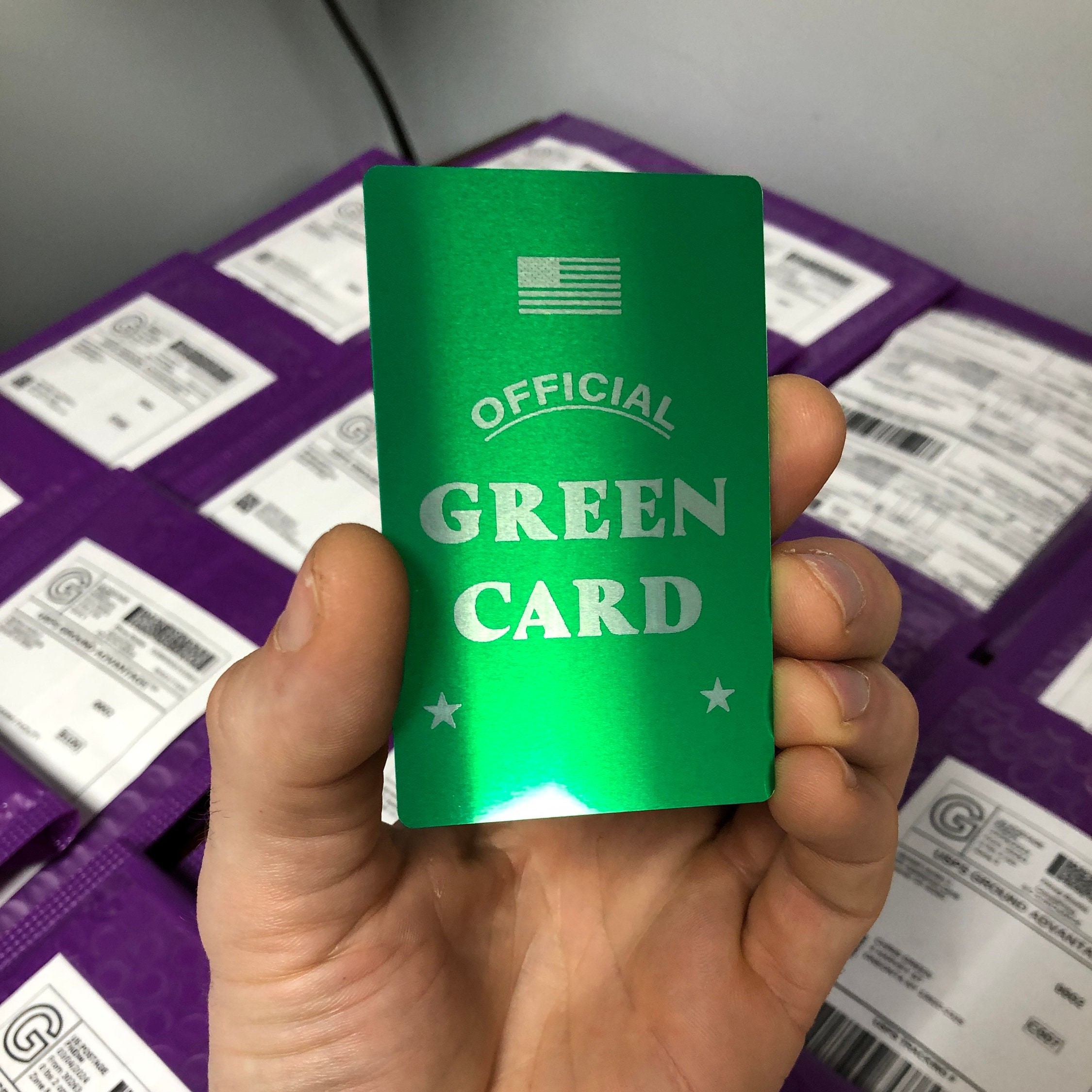 Engraved Green Card Personalized | Gag Gift