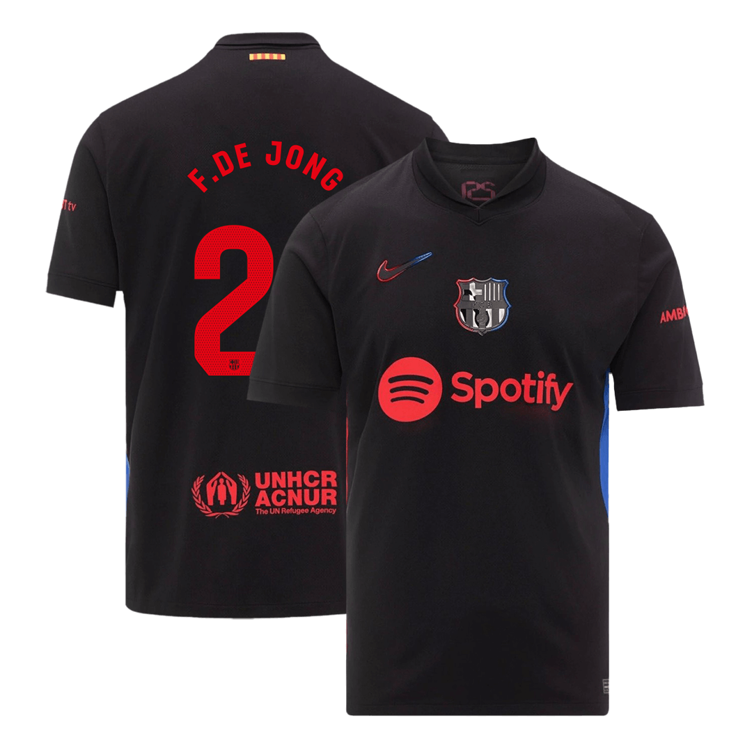 Custom F.DE JONG #21 Barcelona Soccer Jersey Away 2024/25