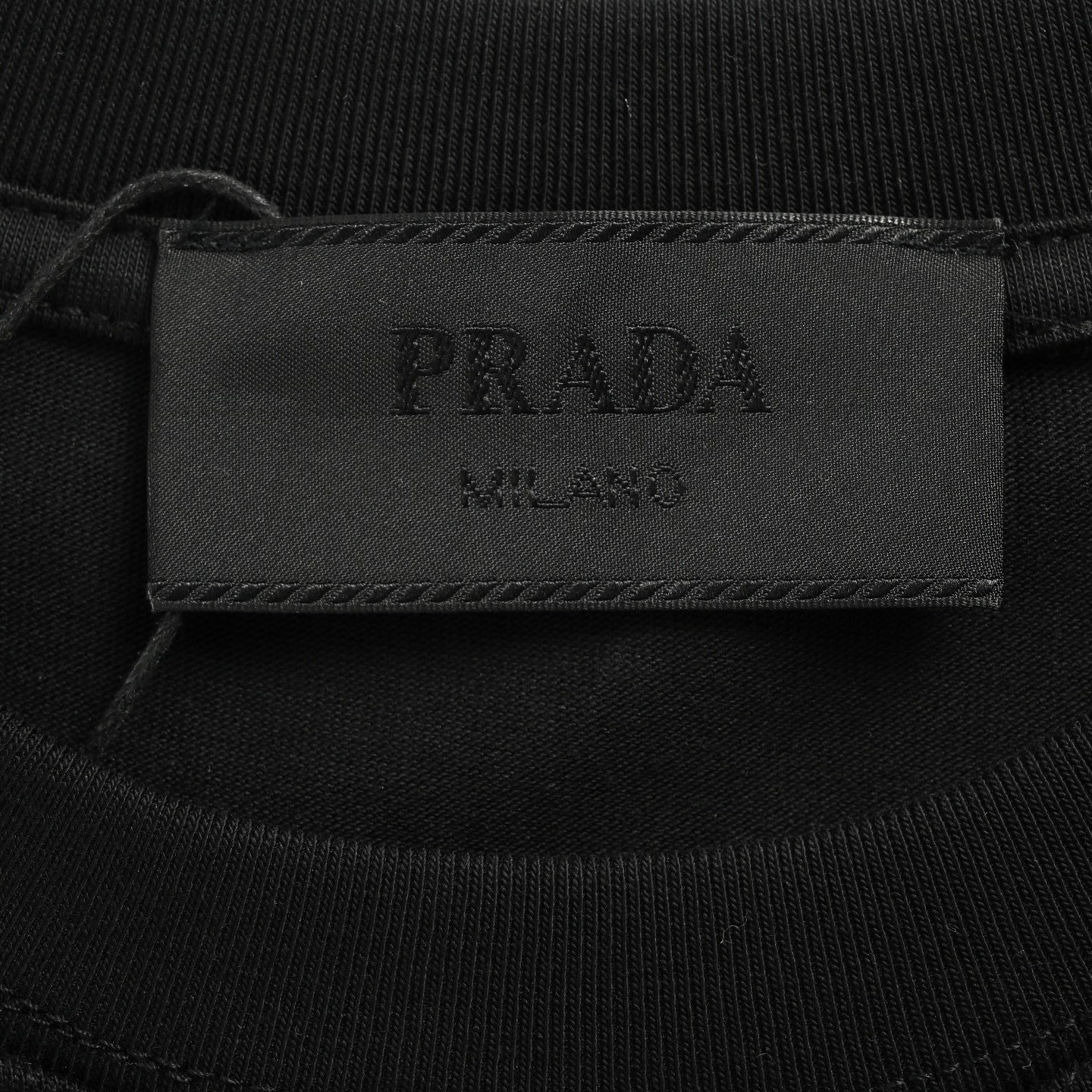 Prada 25Fw triangle logo long-sleeved T-shirt