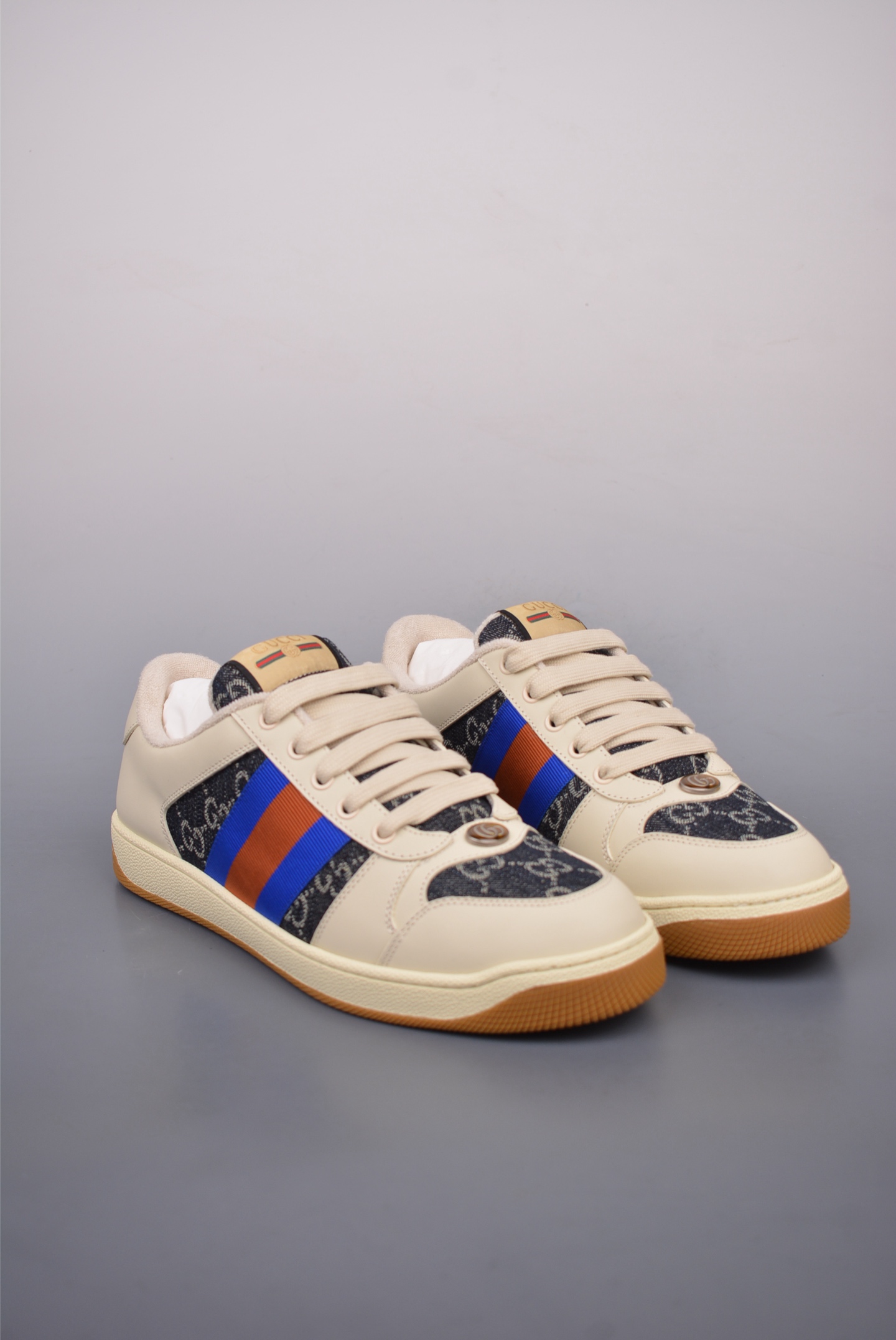 Gucci Screener GG Sneaker Low Off-White Blue Denim