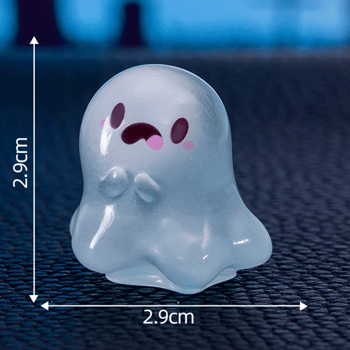 Mini Ghost Figures with Box Glow in the Dark 🎁 (Random Gift Box & Greeting Card)