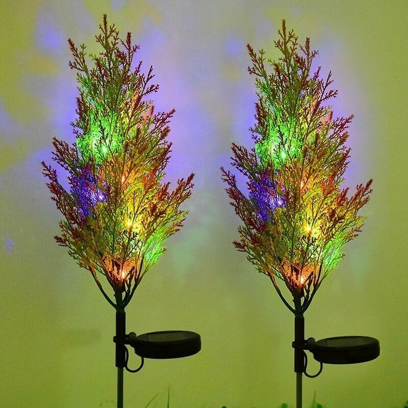 Solar Christmas LED Colored Pine and Cypress Tree Light