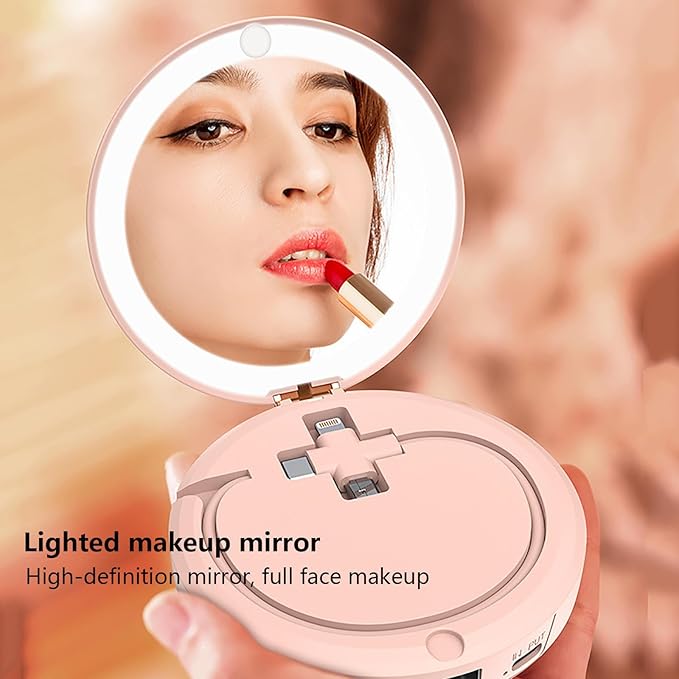 Rechargeable Hand Warmers with Cosmetic Mirror✅（Multifunctional 3 in 1）