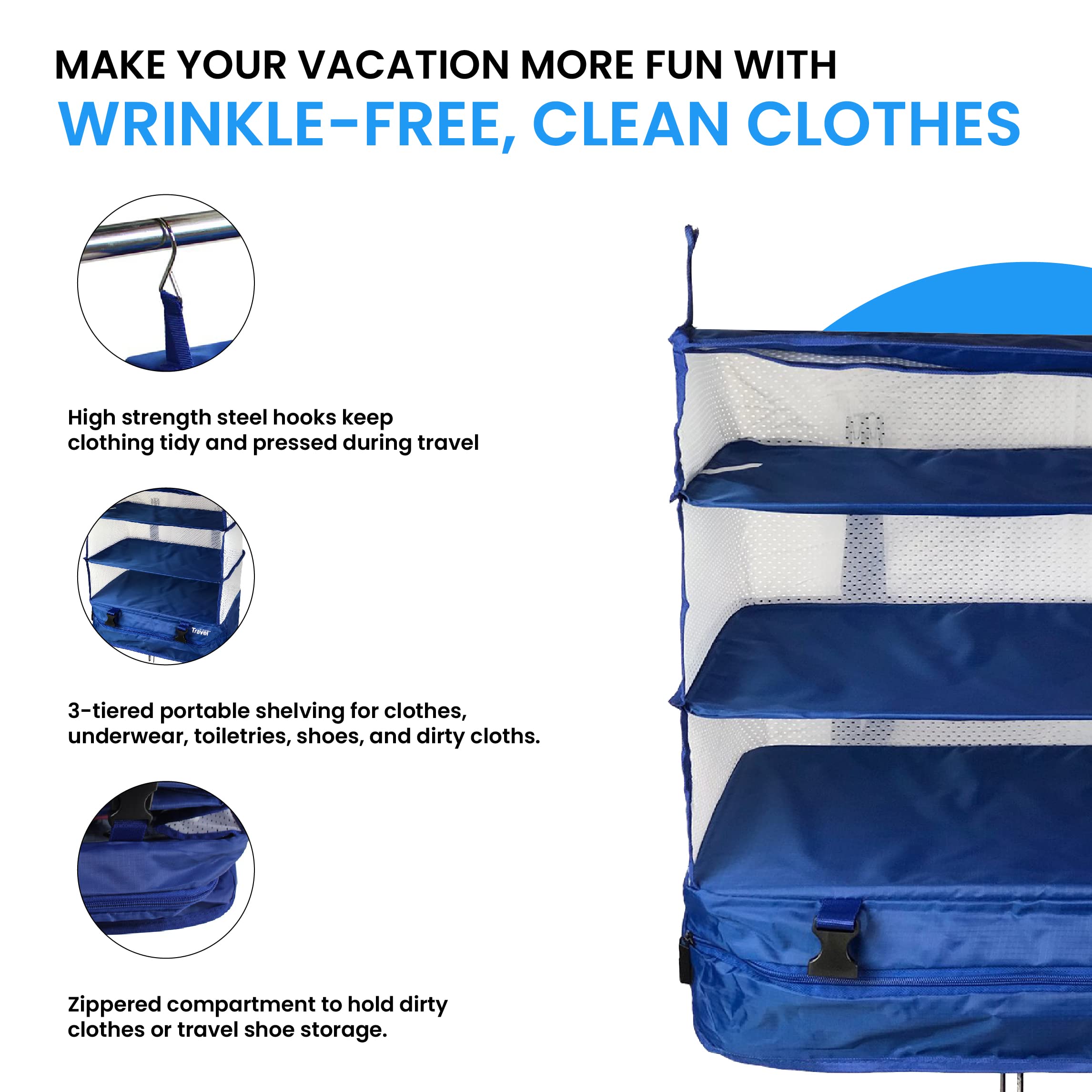(🔥Last Day Promotion-SAVE 50% OFF)✈Collapsible Portable Hanging Large Capacity Luggage Storage Bag🧳-BUY 2 GET 10% OFF & FREE SHIPPING