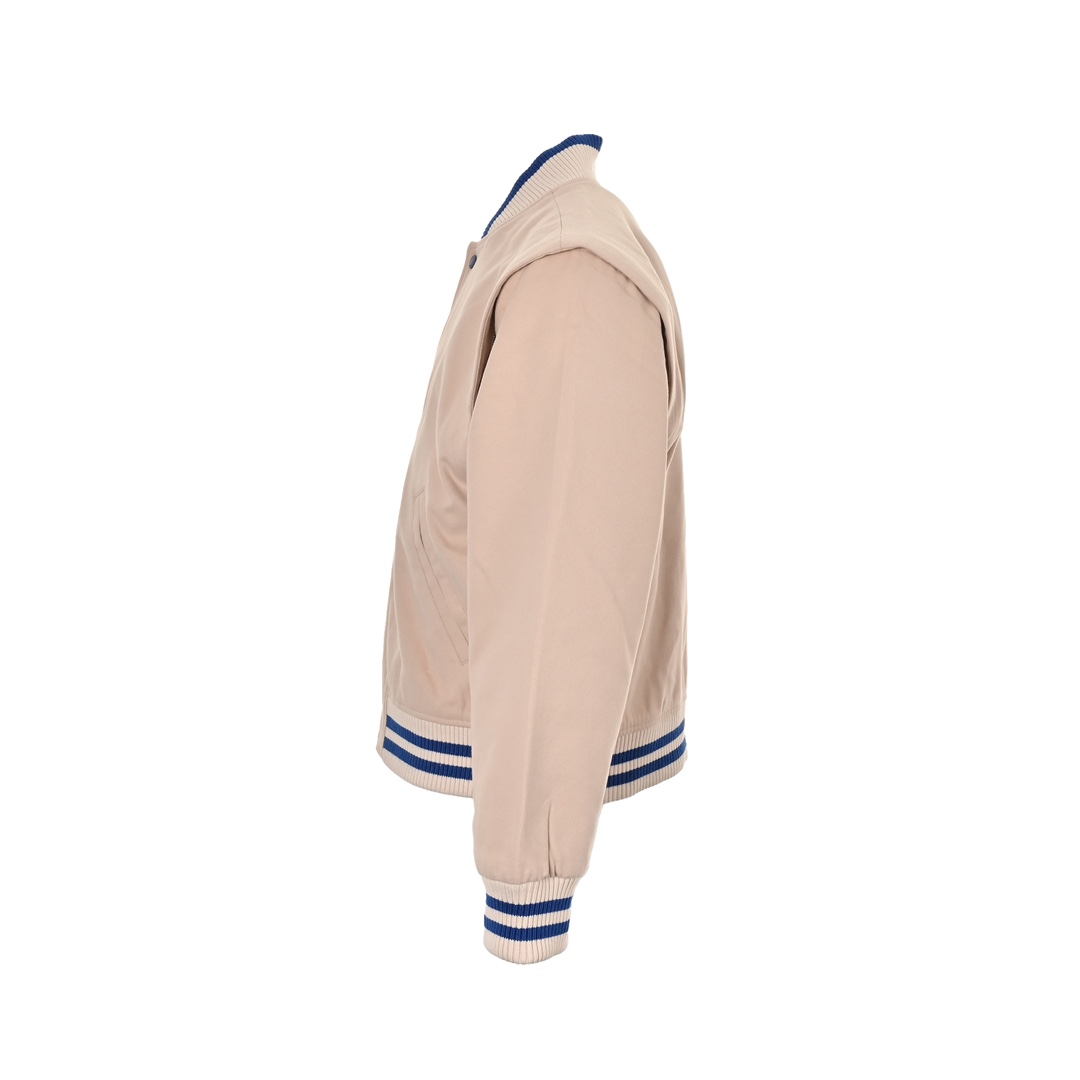 Gucci 24Fw baseball jacket with detachable sleeves and embroidered lettering