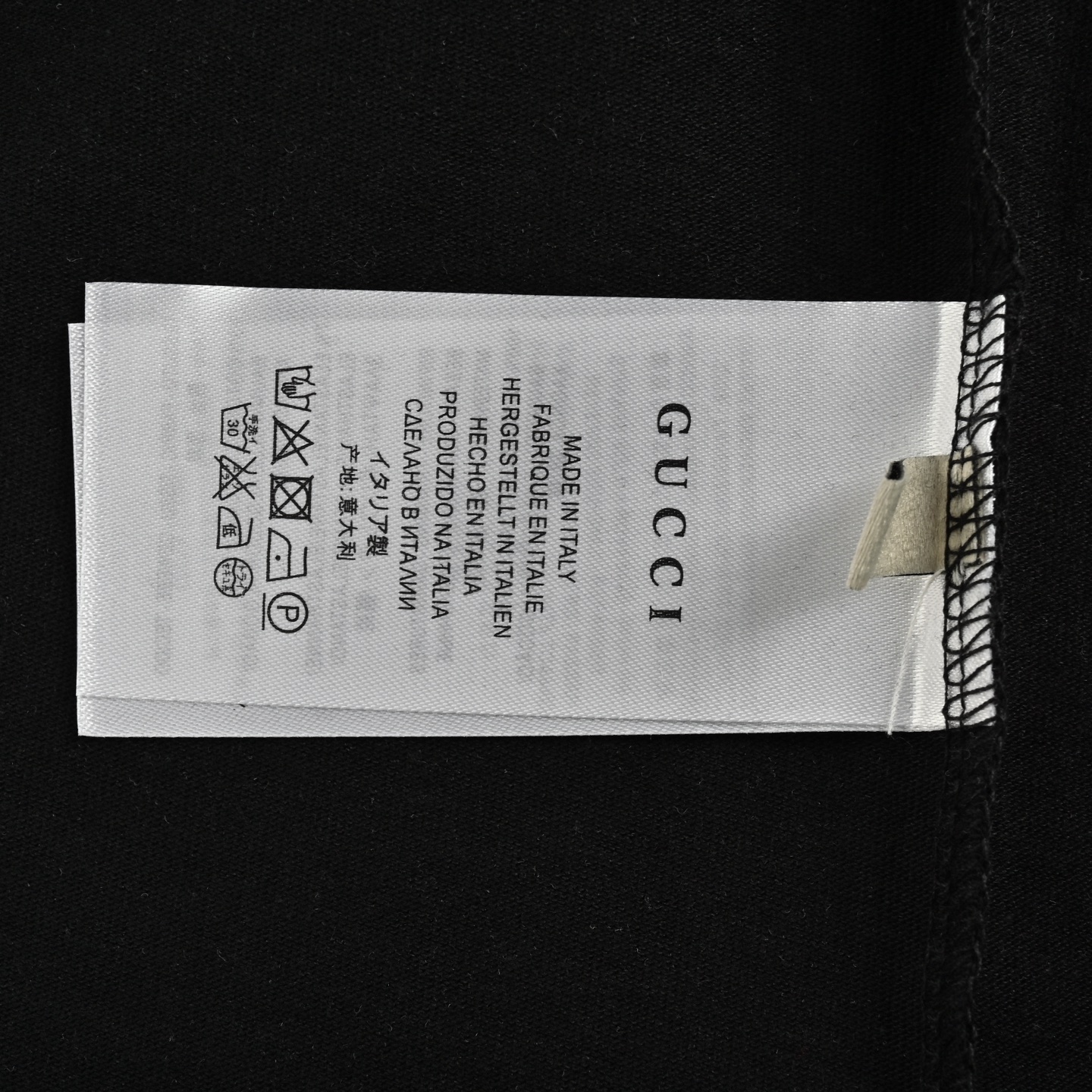 Gucci 25ss rhinestone logo short sleeve
