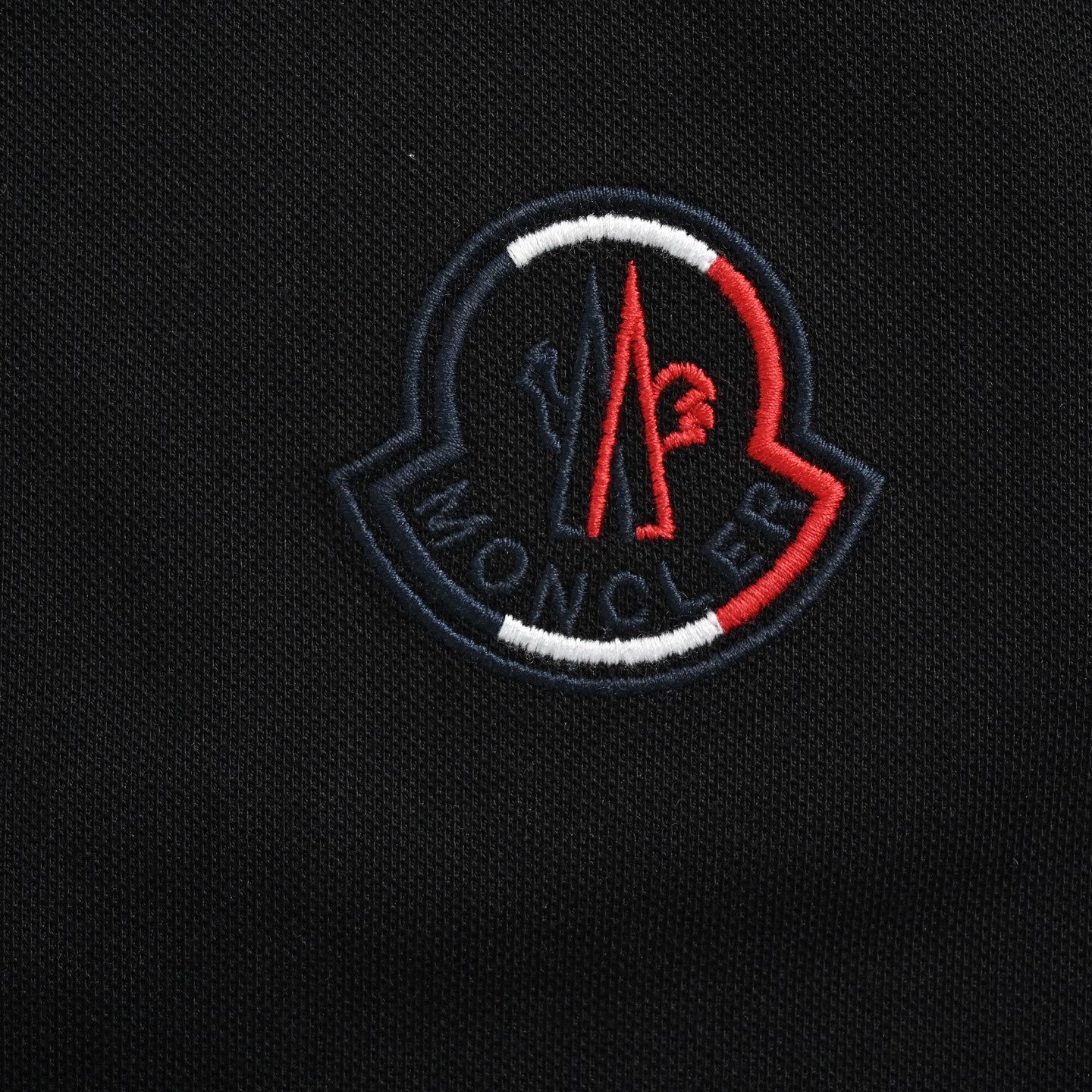 Moncler 25ss embroidered logo polo short sleeve