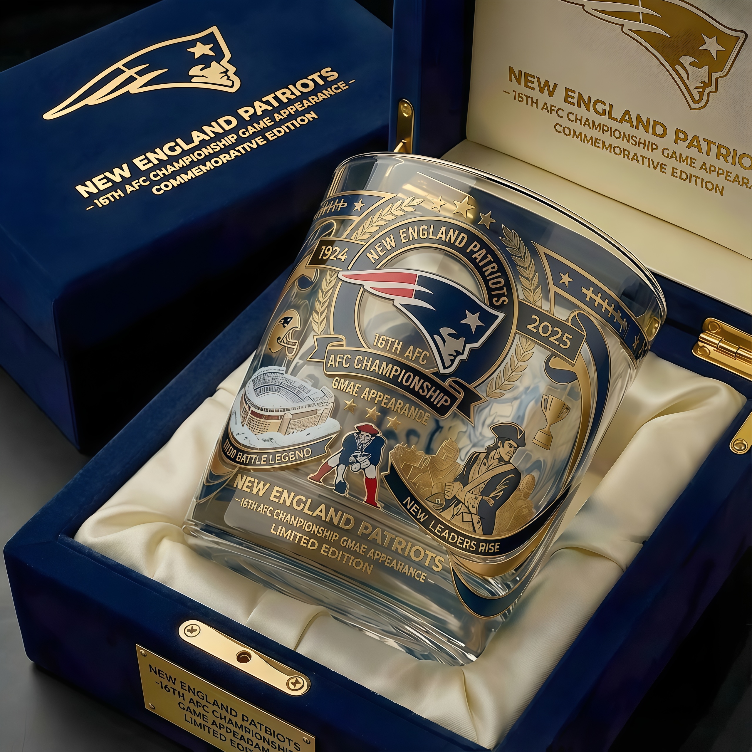 🥃 New England Patriots AFC Championship Whiskey Glass