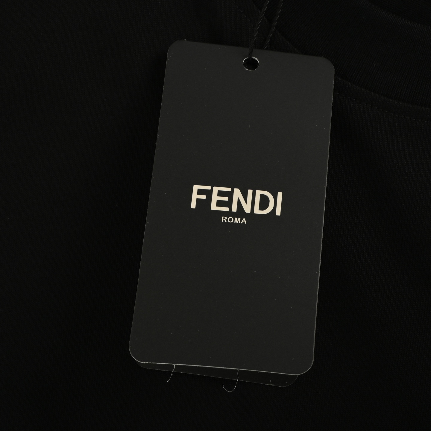 Fendi 25ss flocked eyes letter print short sleeves