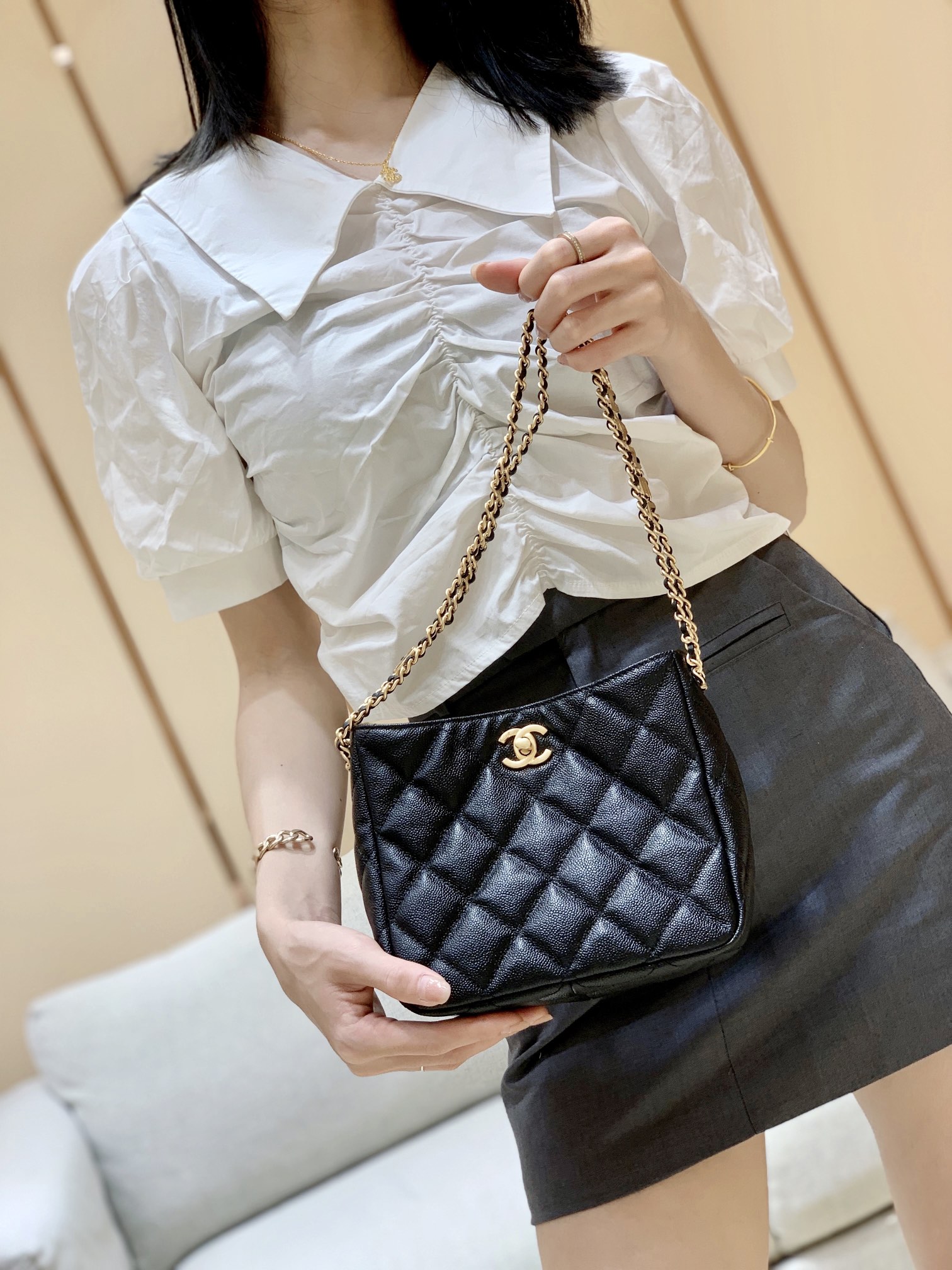 Chanel 2022cc Spring/Summer Collection Hobo Underarm Bag AS3223