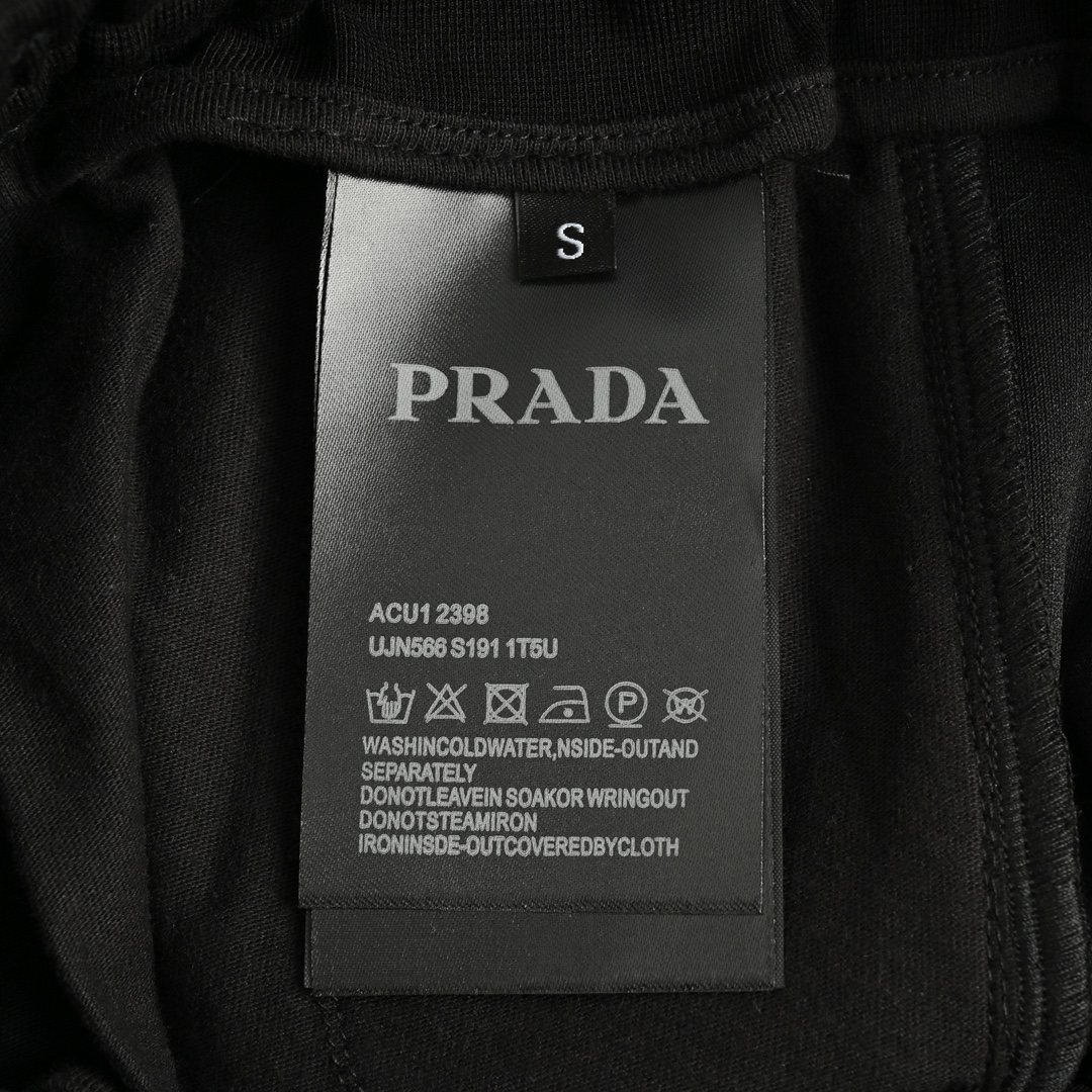 Prada 24Fw triangle logo webbing straight trousers