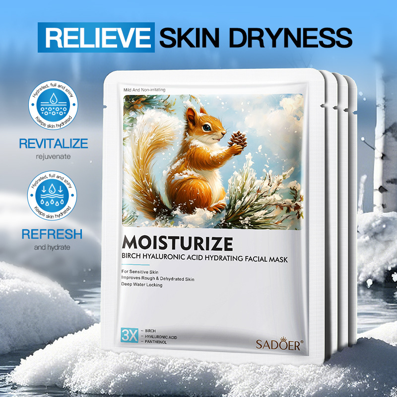 Birch hyaluronic acid moisturizing mask SADOER moisturizing hydrating nourishing skin mask