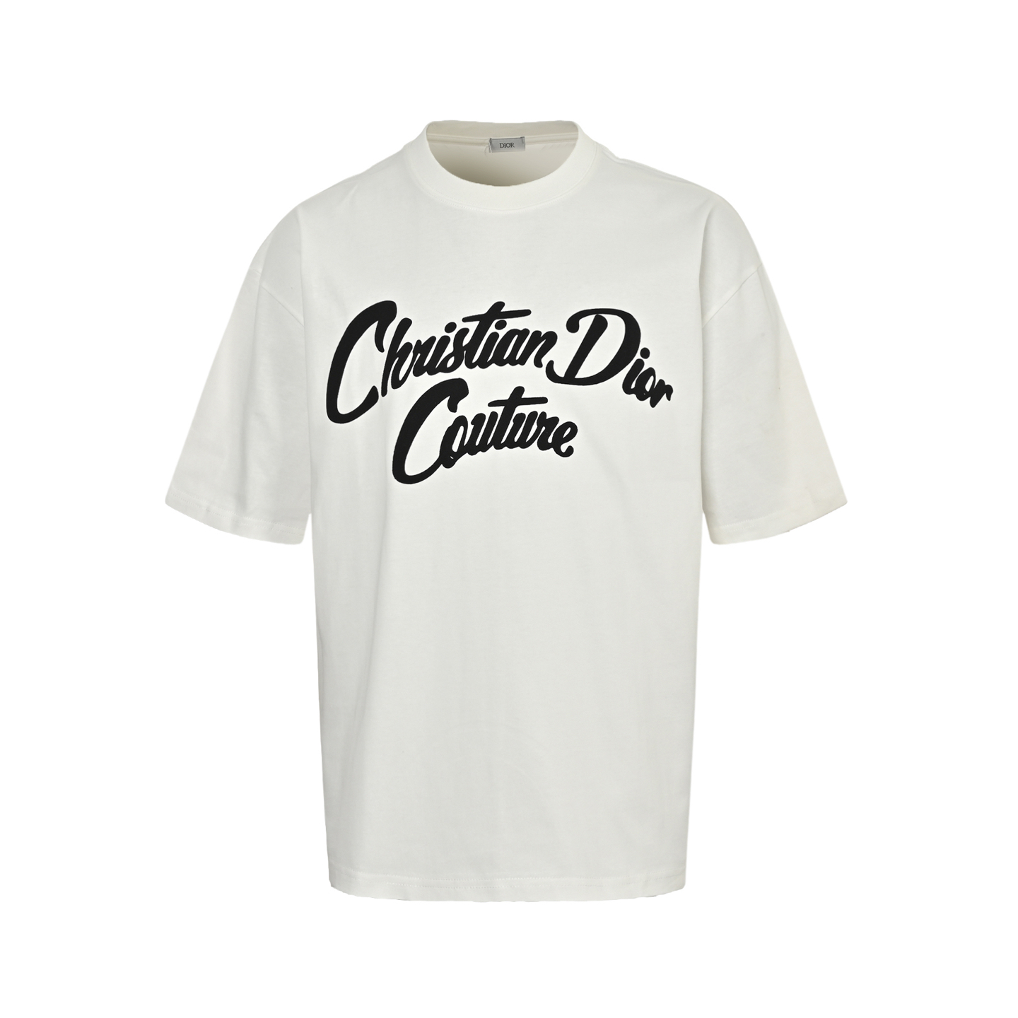 Dior 25ss foam letter print short sleeve