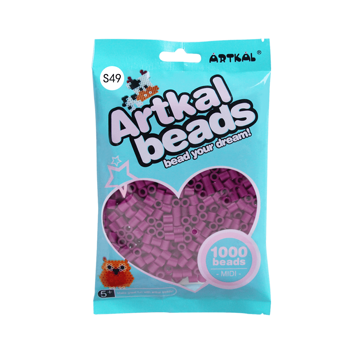Red & Burgundy-Midi 1000 beads Single Pack