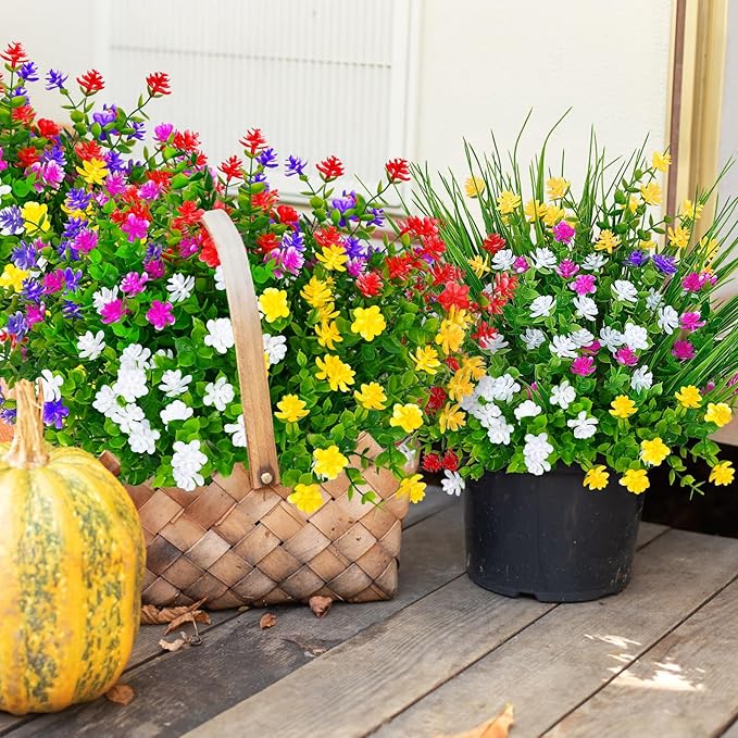 🌺🌺Artificial Milan grass fake flower plant decoration (spring and summer decoration-UV protection)