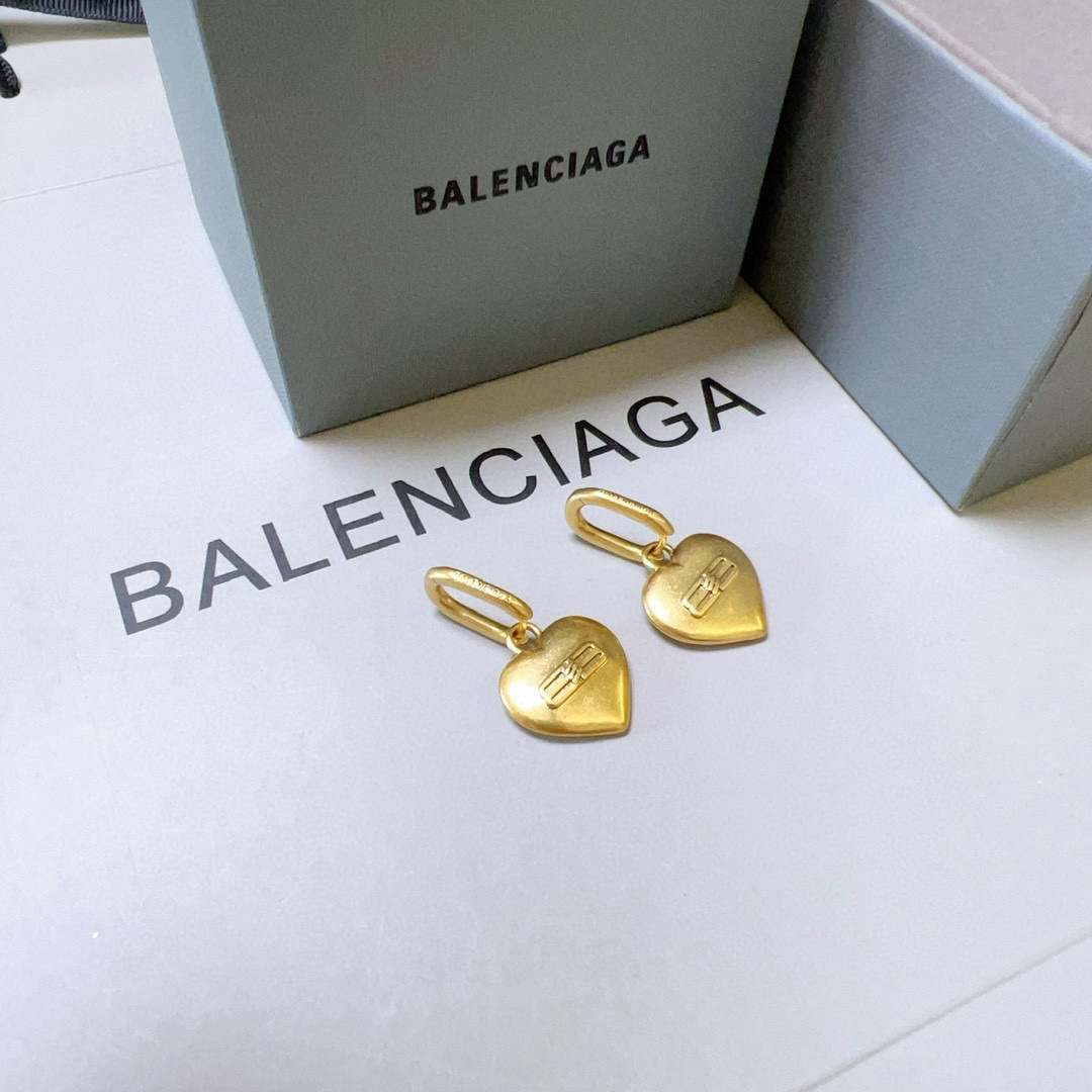 Balenciaga BB Heart Earrings