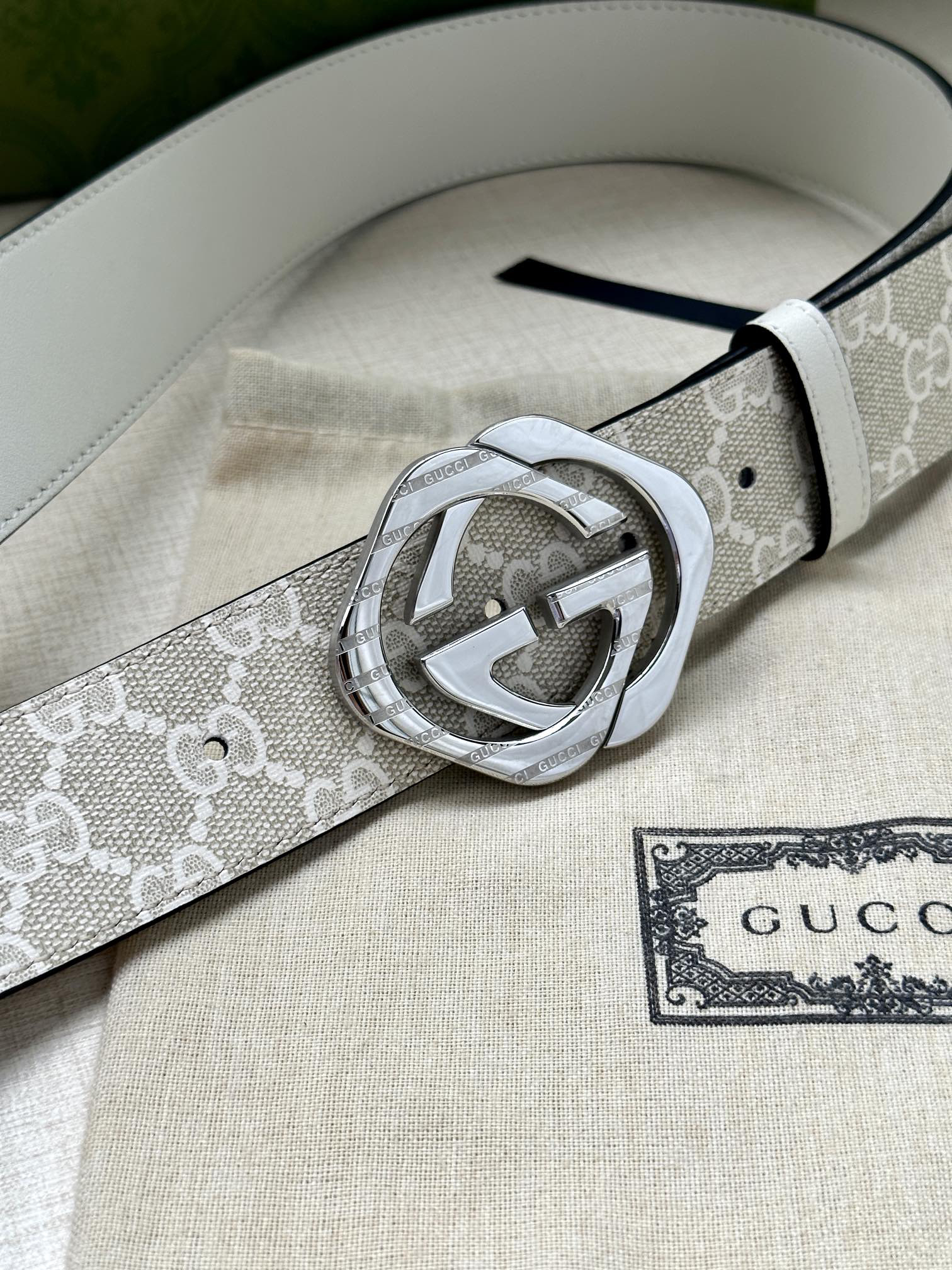 Gucci Marmont printed leather belt 3.8cm wide