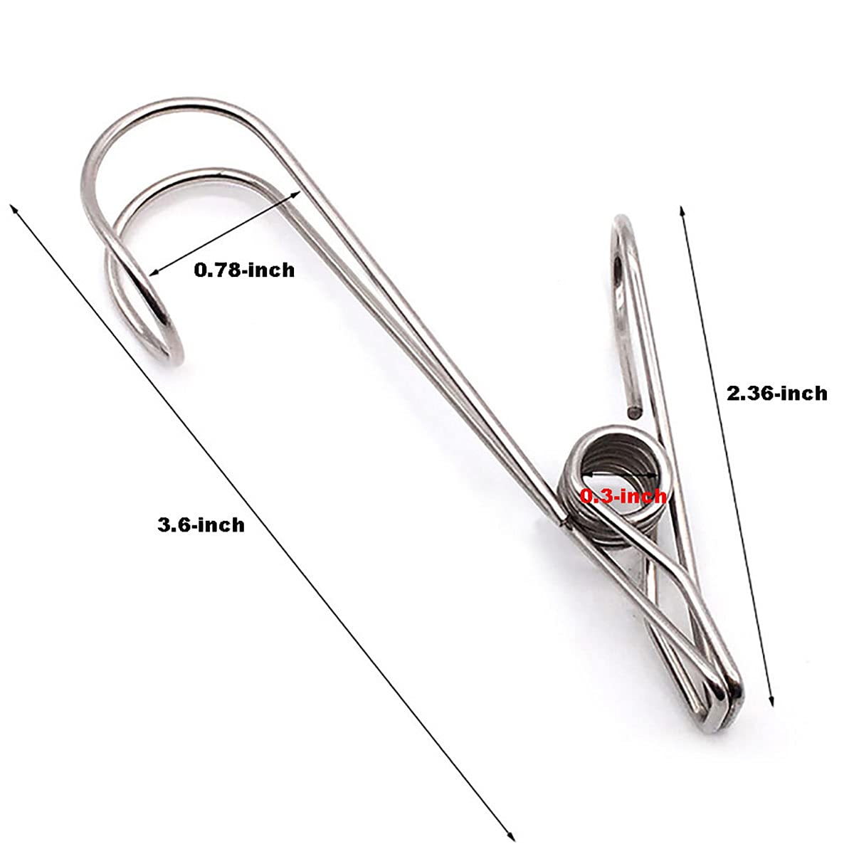 💥50% OFF--Last Day Sale--(SET OF 5PCS)Stainless Steel Metal Long Tail Clip With Hooks