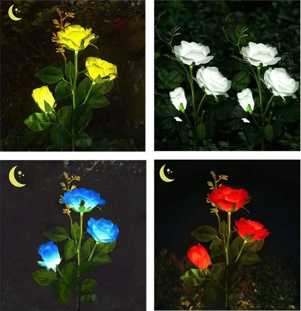 🔥LAST DAY 50% OFF🔥Solar Powered LED Rose Stake