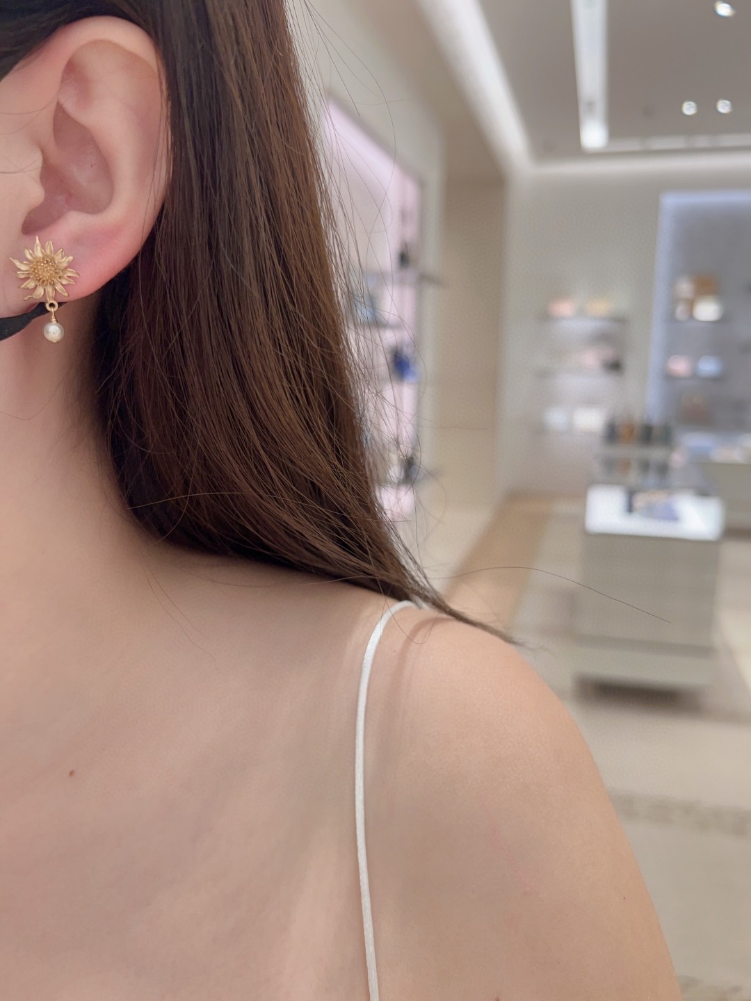 Dior Sunflower CD Earrings