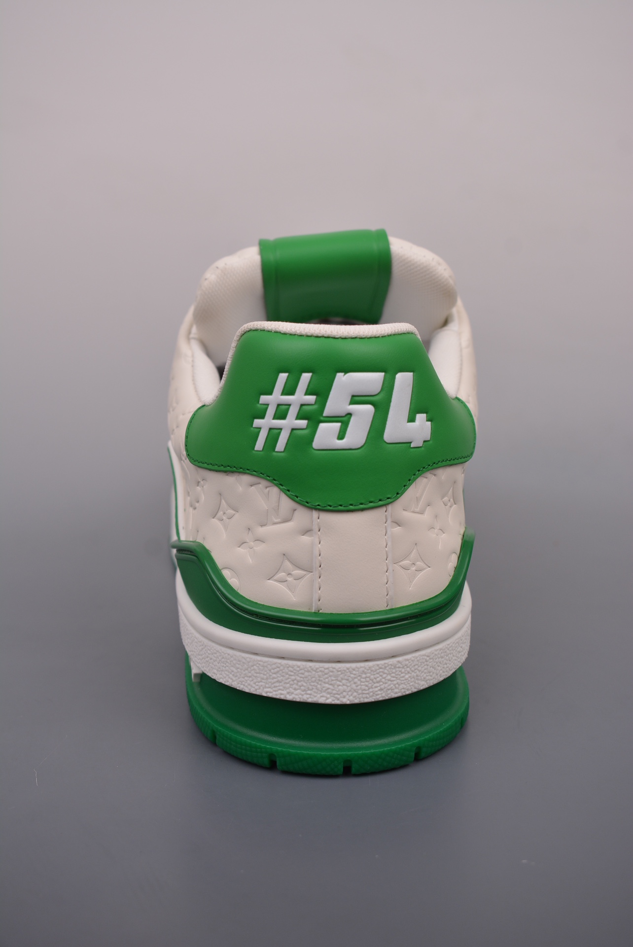 Louis Vuitton Trainer Sneaker Low Green and White Signature Edition 1AANFZ