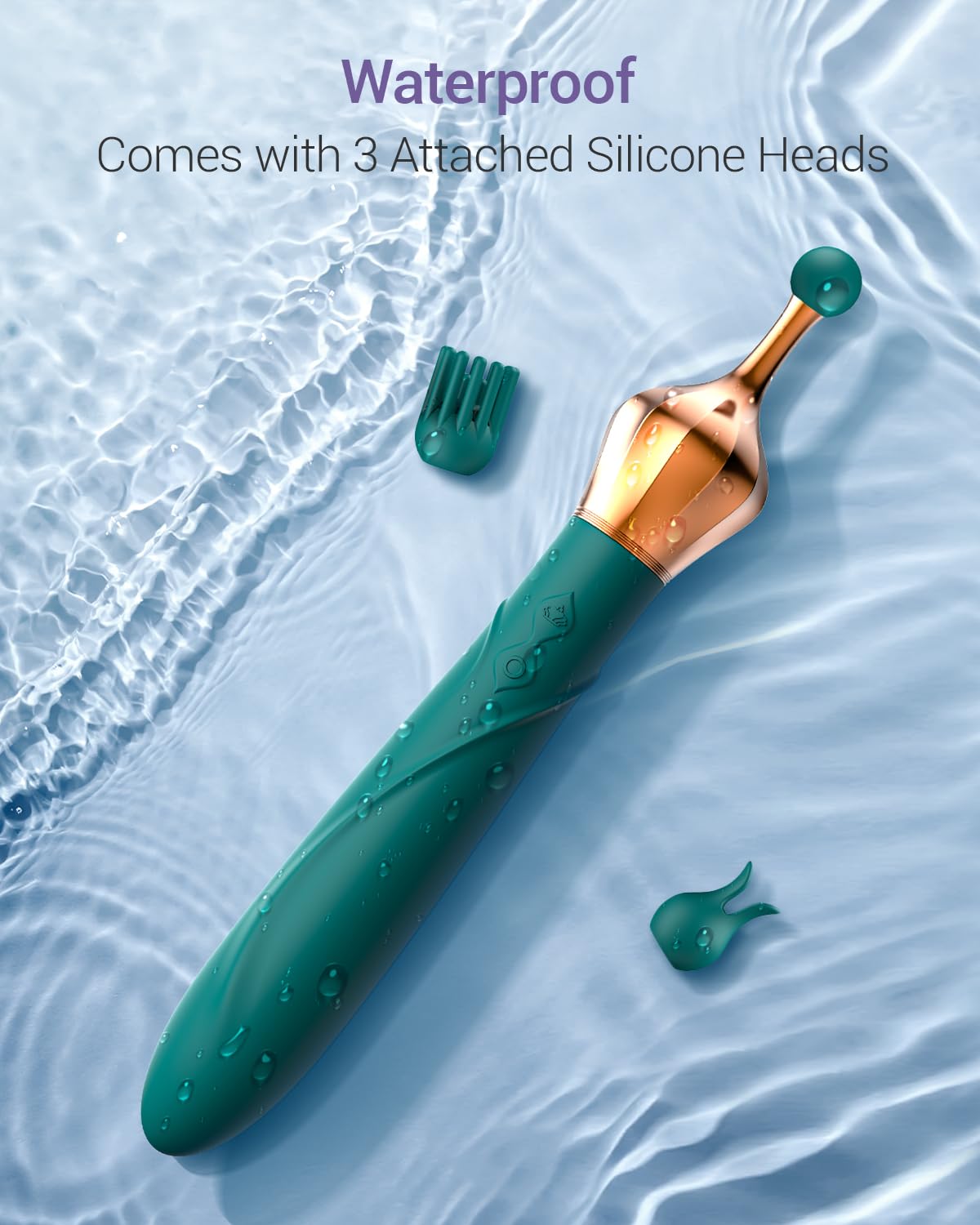 Mini G-Spot Vibrator with 3 Interchangeable Attachments – Dual Motor, Quiet & Customizable Stimulation