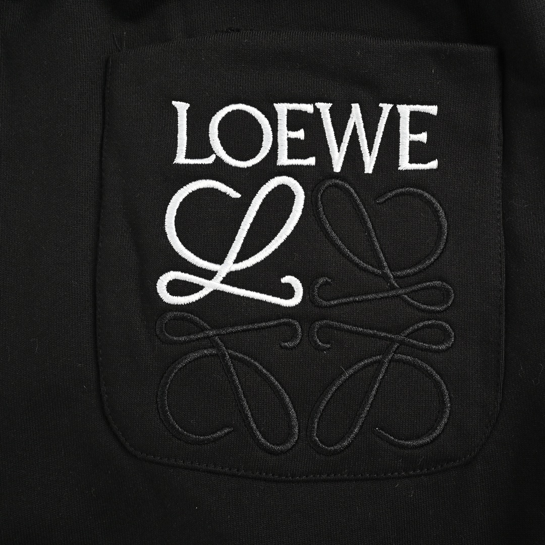 Loewe logo pocket colorblock logo embroidered casual trousers