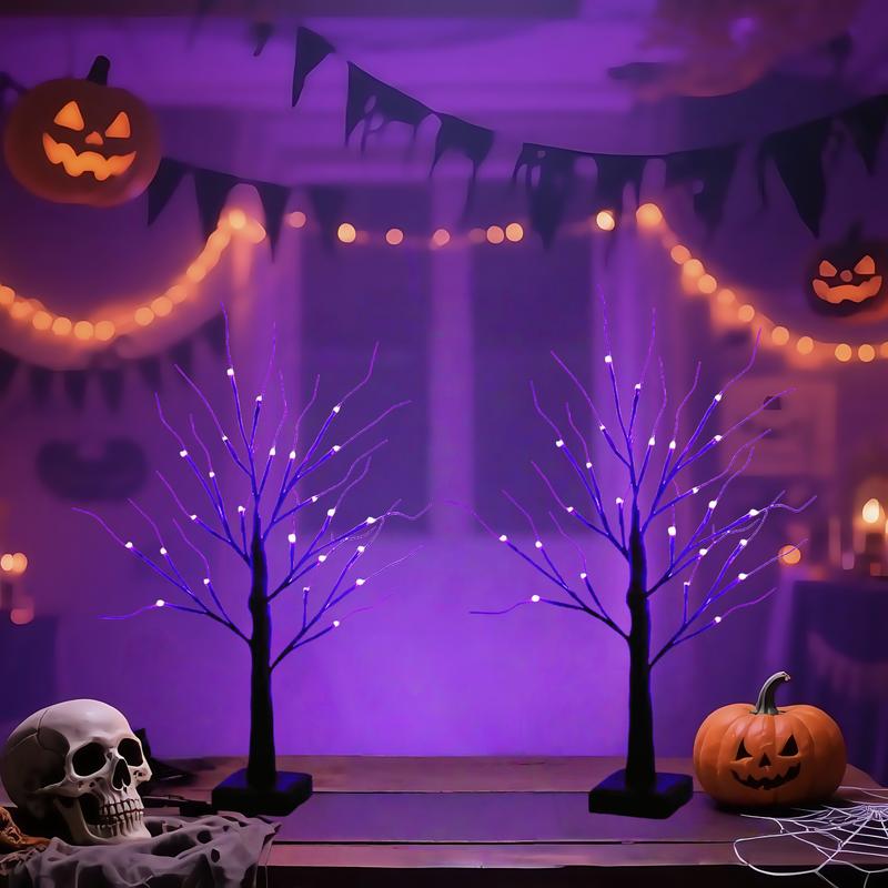 👻🎃 2-Pack Halloween Tree Lights – 24