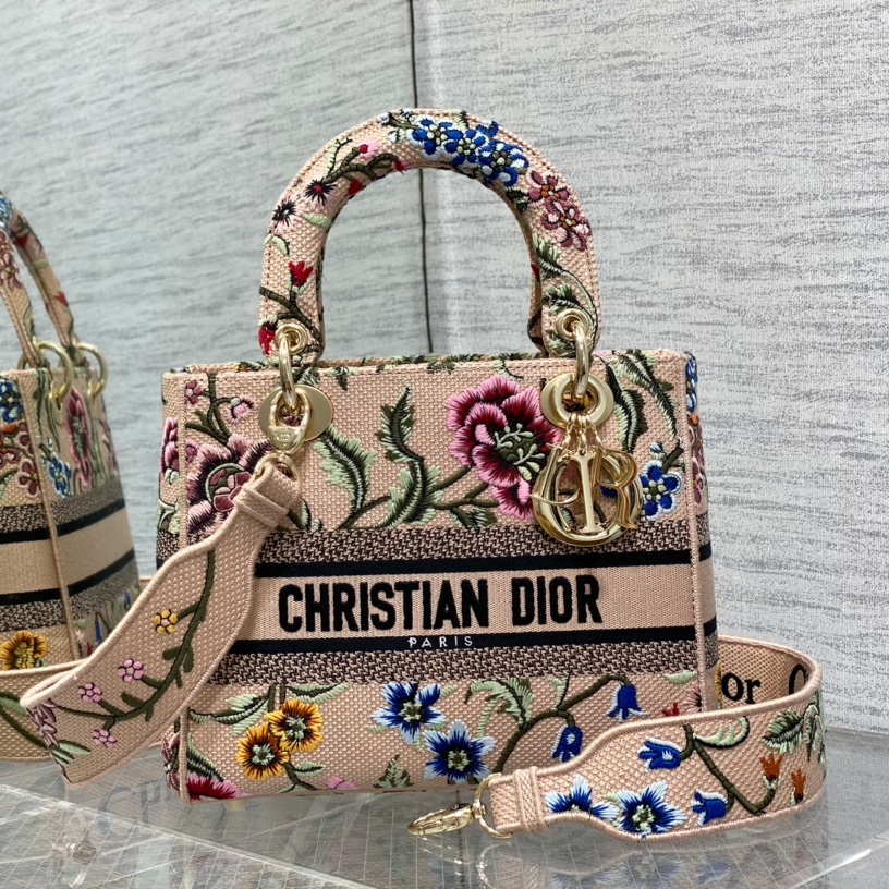 Dior Winter Garden Series Lady Embroidered Handbag 6605