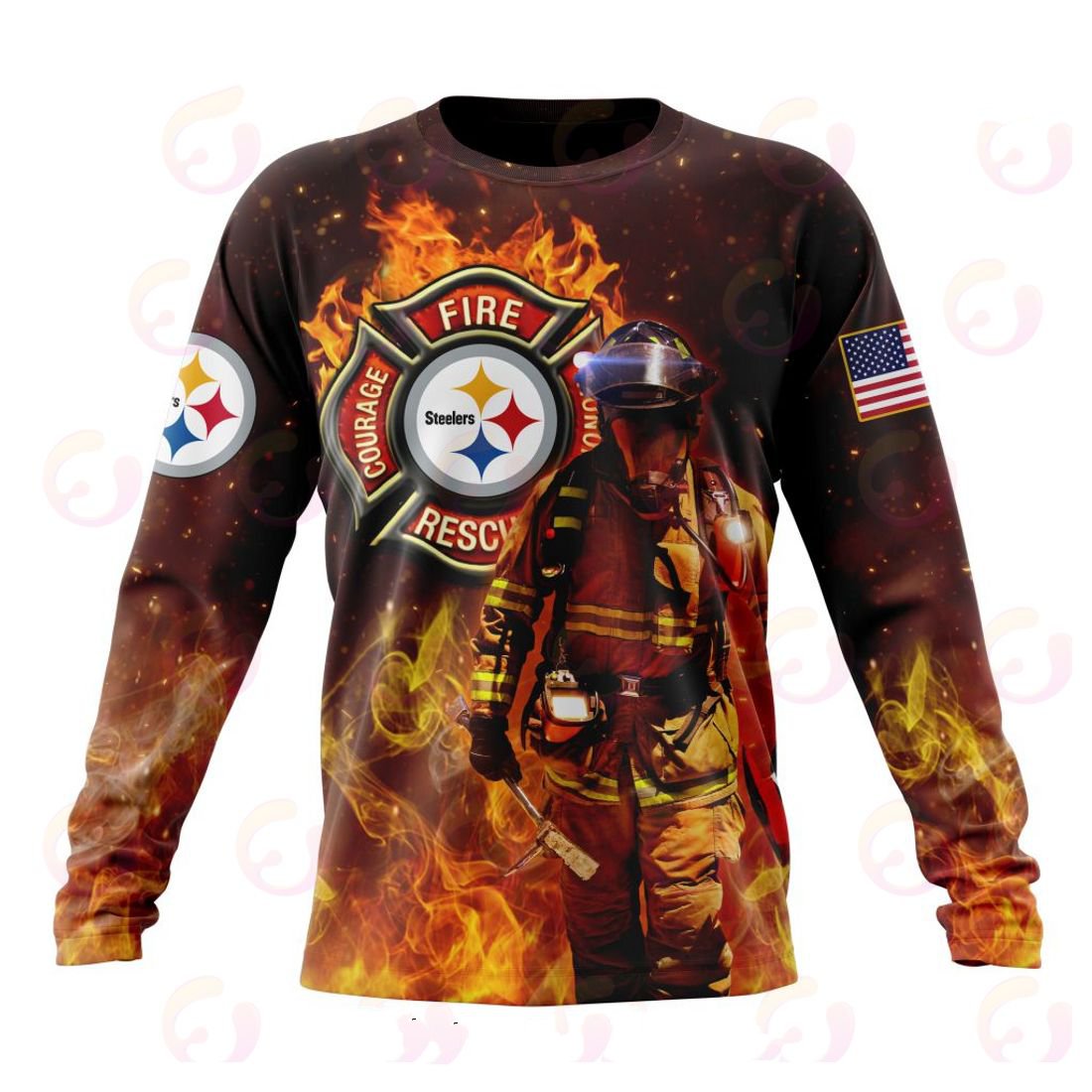 PITTSBURGH STEELERS HONOR FIREFIGHTERS – FIRST RESPONDERS 3D HOODIE
