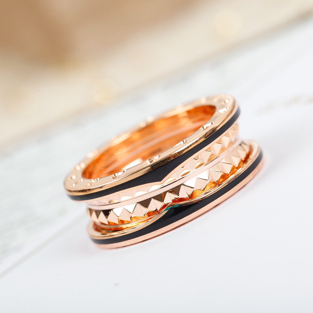 Bulgari Black Ceramic Narrow Ring
