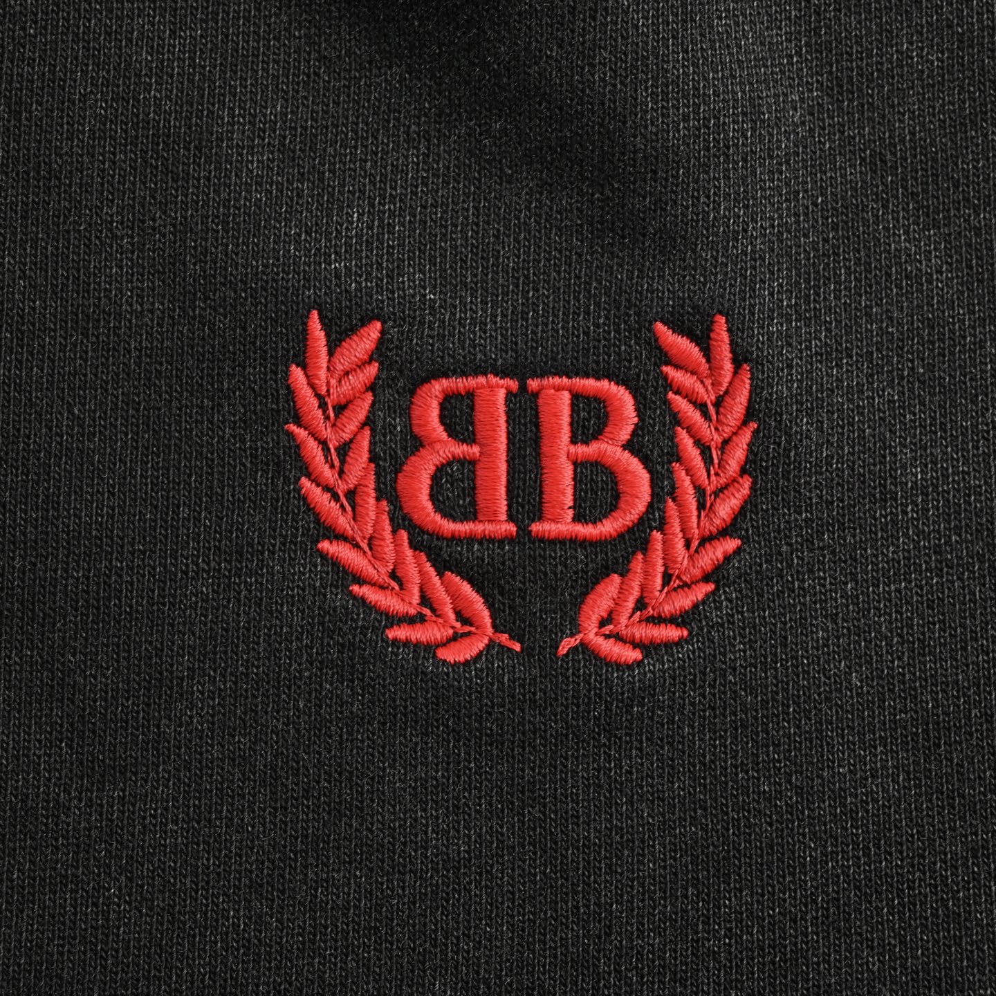 Balenciaga 25ss wheat ear double B red label embroidered washed shorts