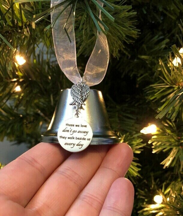 🎁Christmas Ornaments Angel Wings Bell--Memorial Christmas Gift