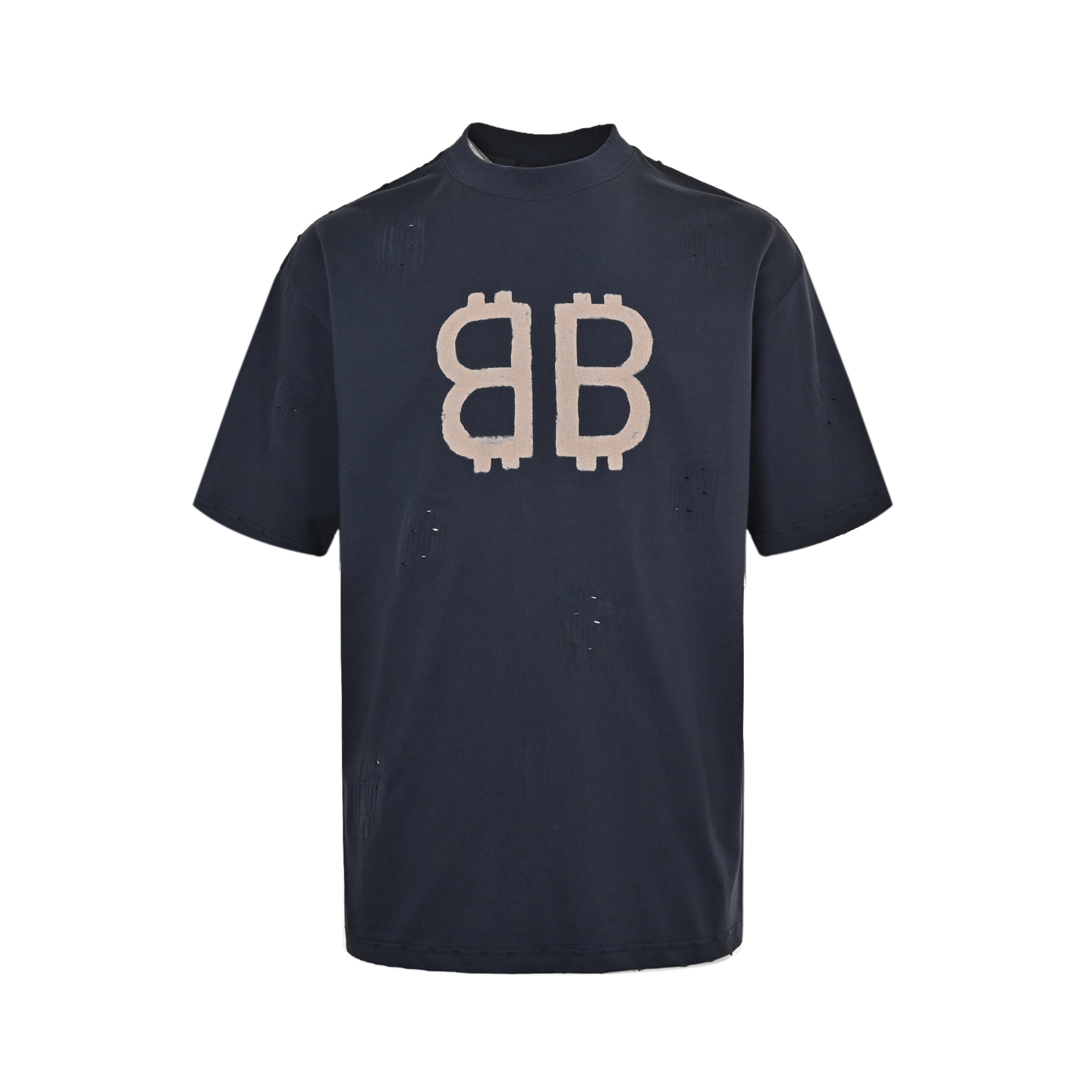 Balenciaga 24ss Double B Bitcoin Printed Short Sleeve