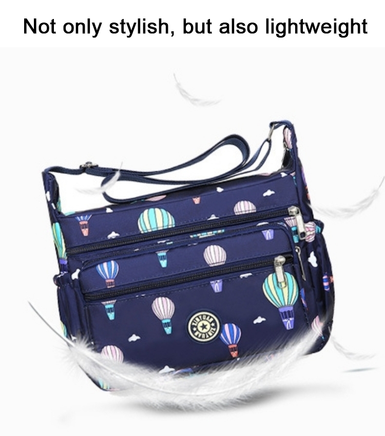 Fashion Printing Large Capacity Multi-Pocket Dry-Wet Separation Crossbody Bag
