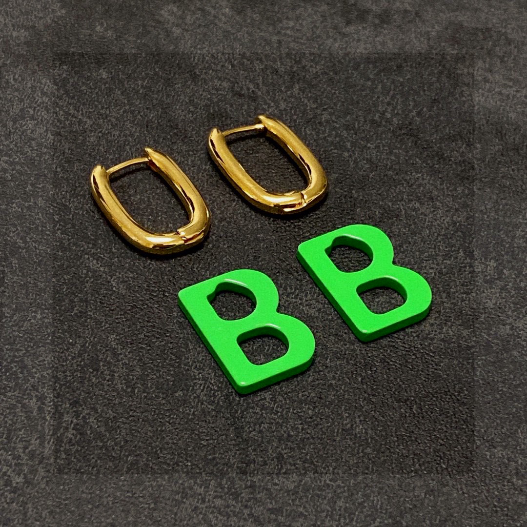 Balenciaga BB Green Earrings