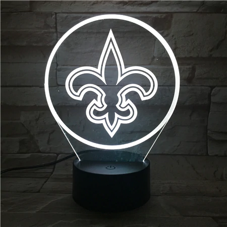 NEW ORLEANS SAINTS 3D LED LIGHT LAMP
