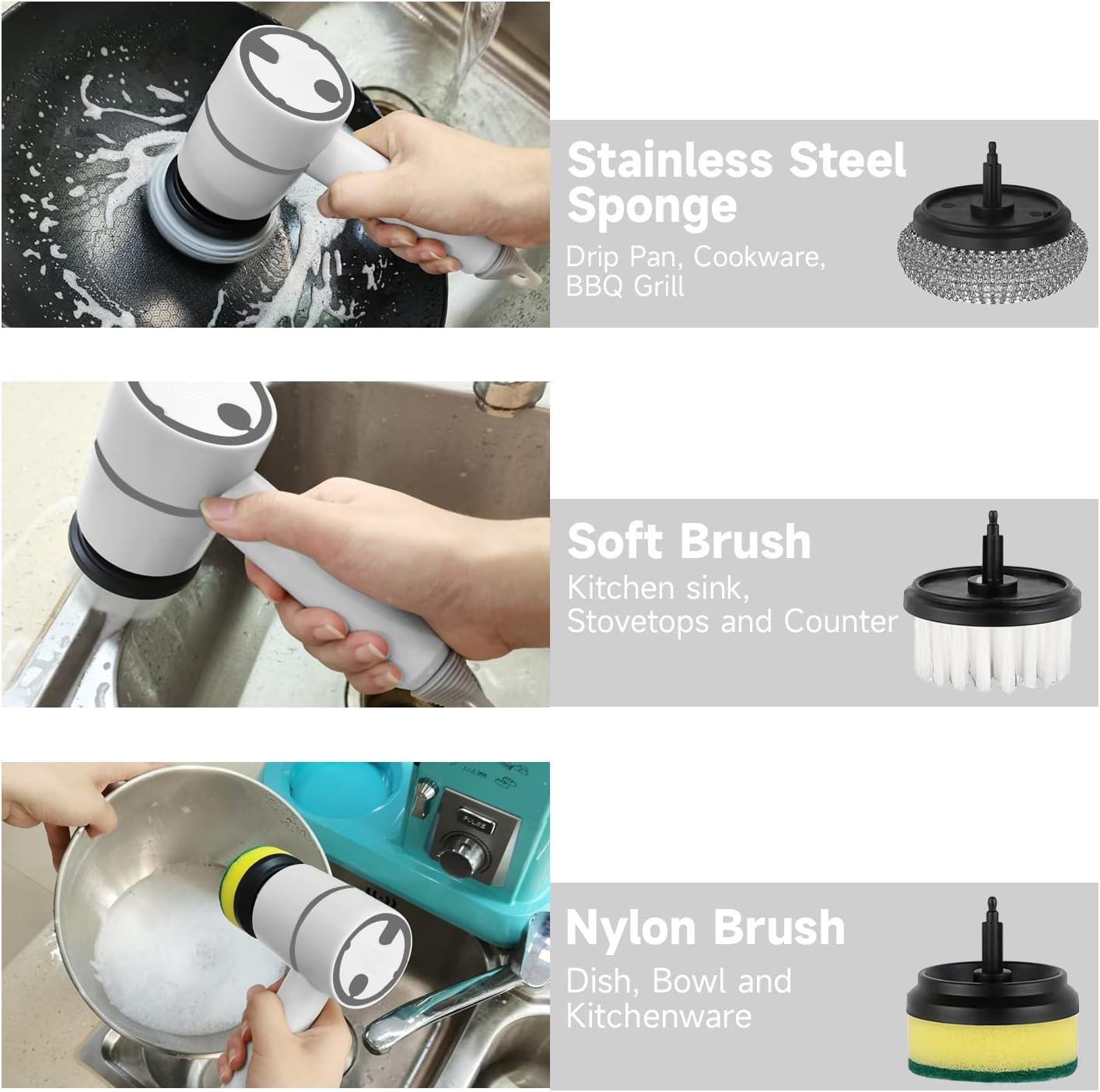 White Electric Spin Scrubber