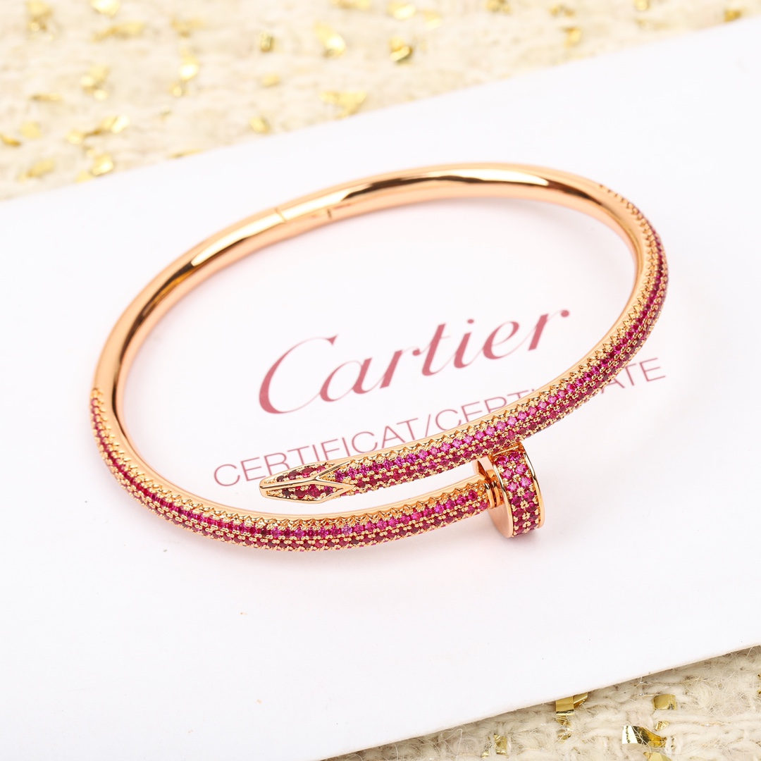 Cartier new full diamond nail bracelet