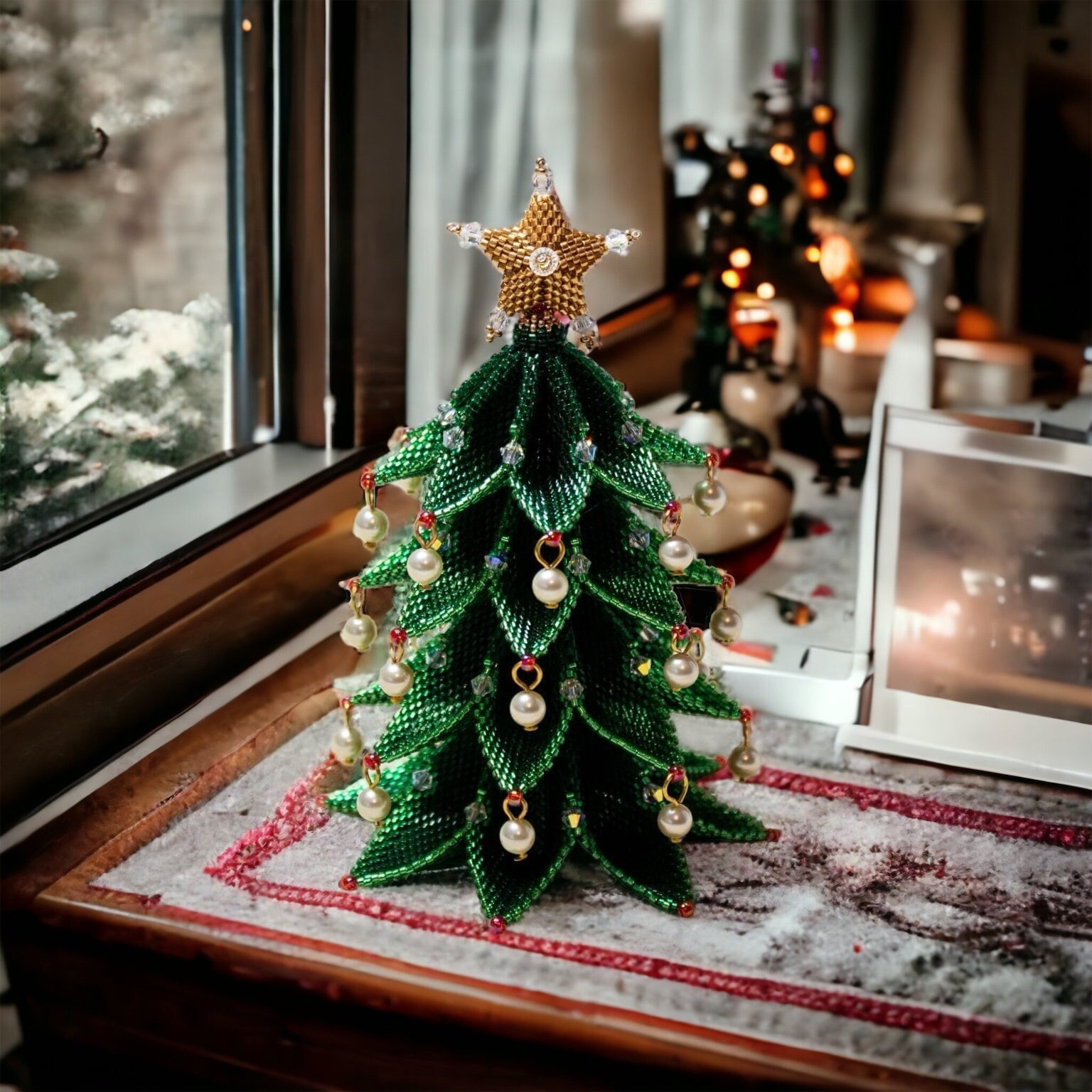 The Hope Christmas Tree - Peyote Stitch - Beading Christmas Tree