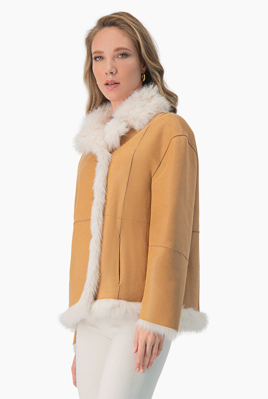 Abrigo Suede Interior Faux-Fur