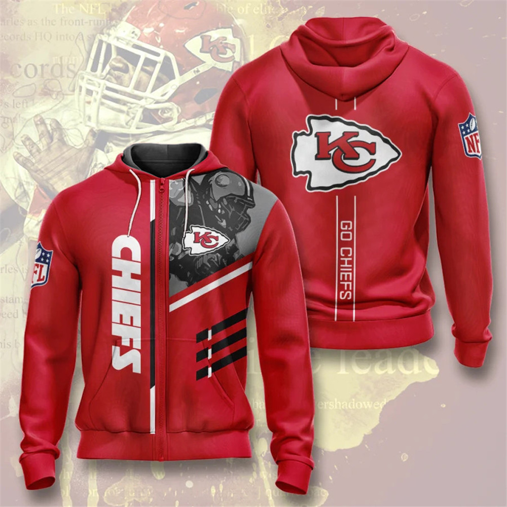 KANSAS CITY CHIEFS 3D HOODIE KKCC010