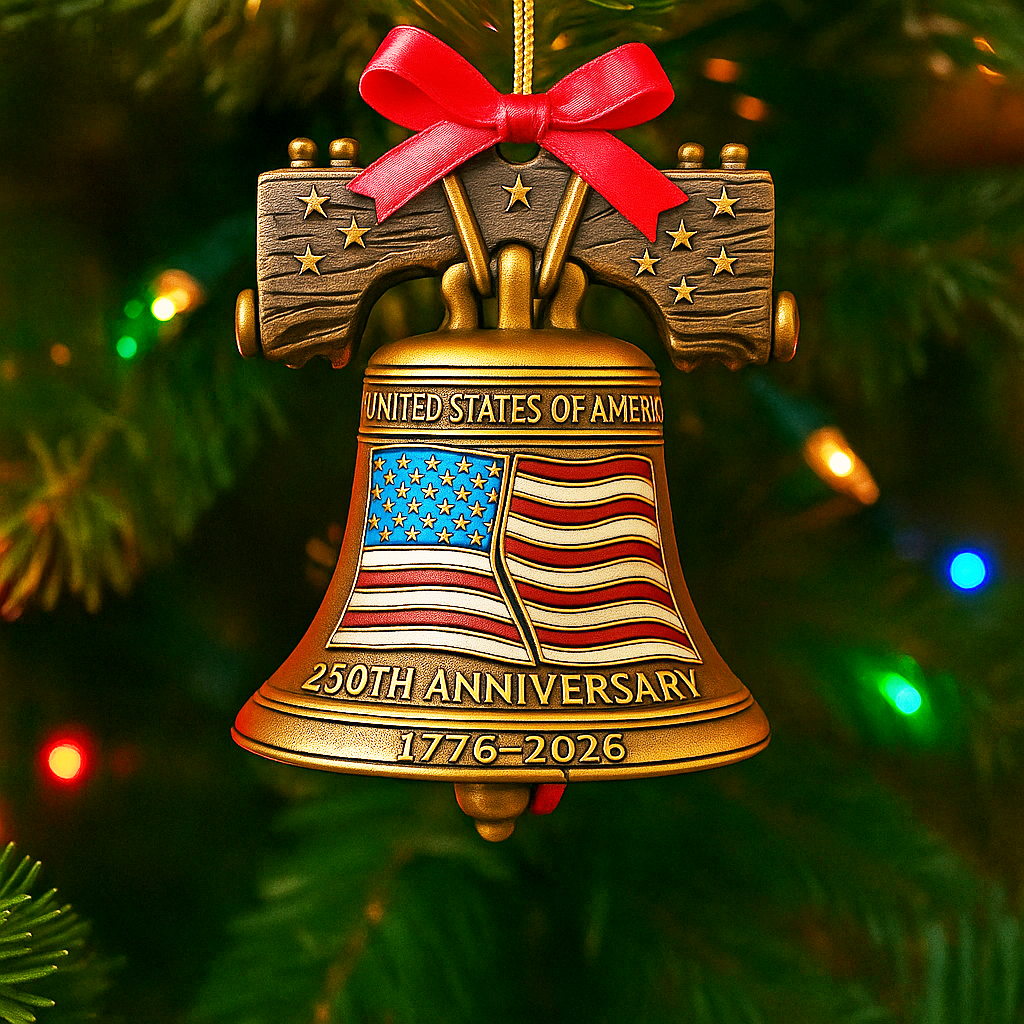 Commemorative Bell Ornament: Celebrating the 250th Anniversary of the United States