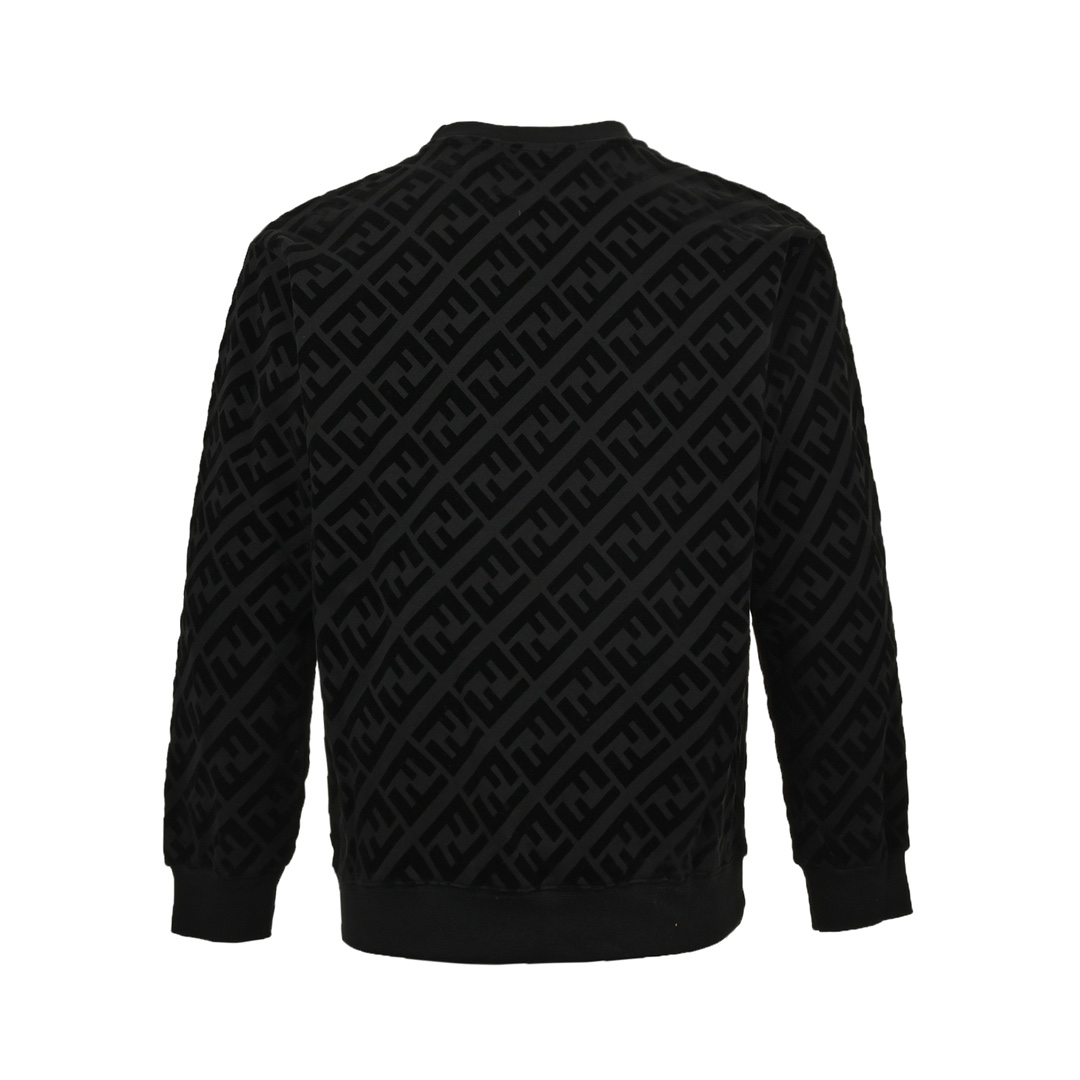 Fendi 24Fw FF flocked crewneck sweatshirt