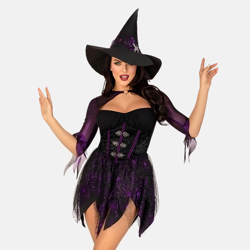 Cosplay Witch Hollow Out Lingerie Set