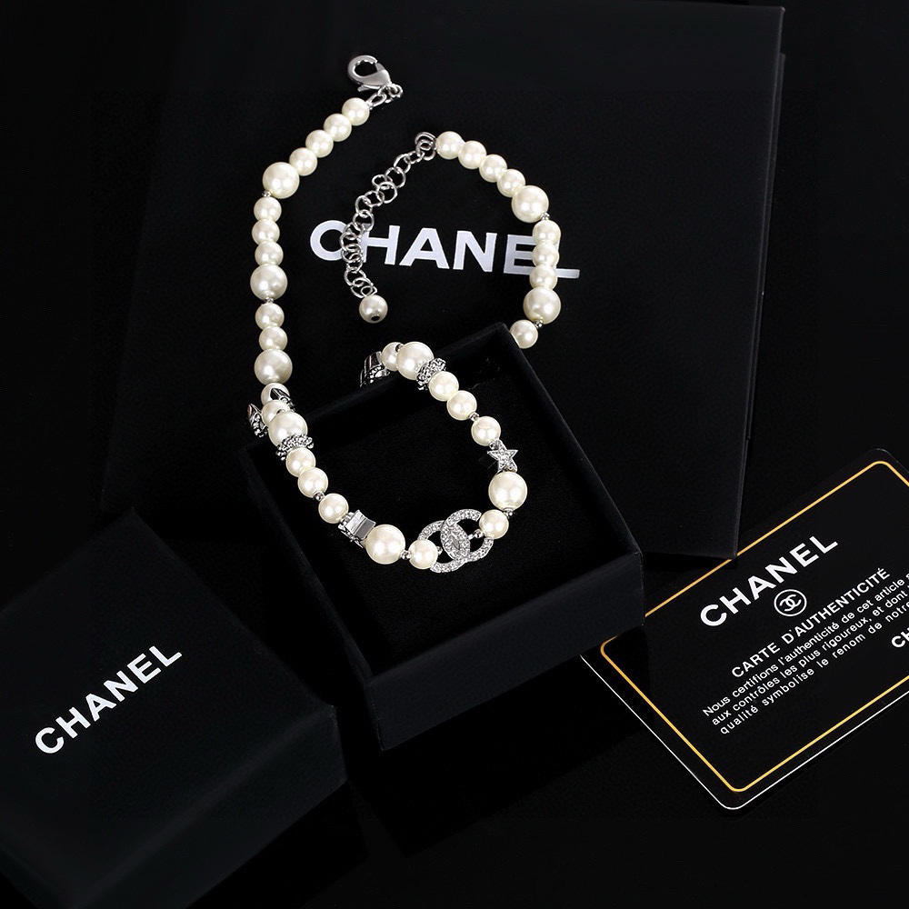 Chanel Centennial Pearl Clavicle Necklace