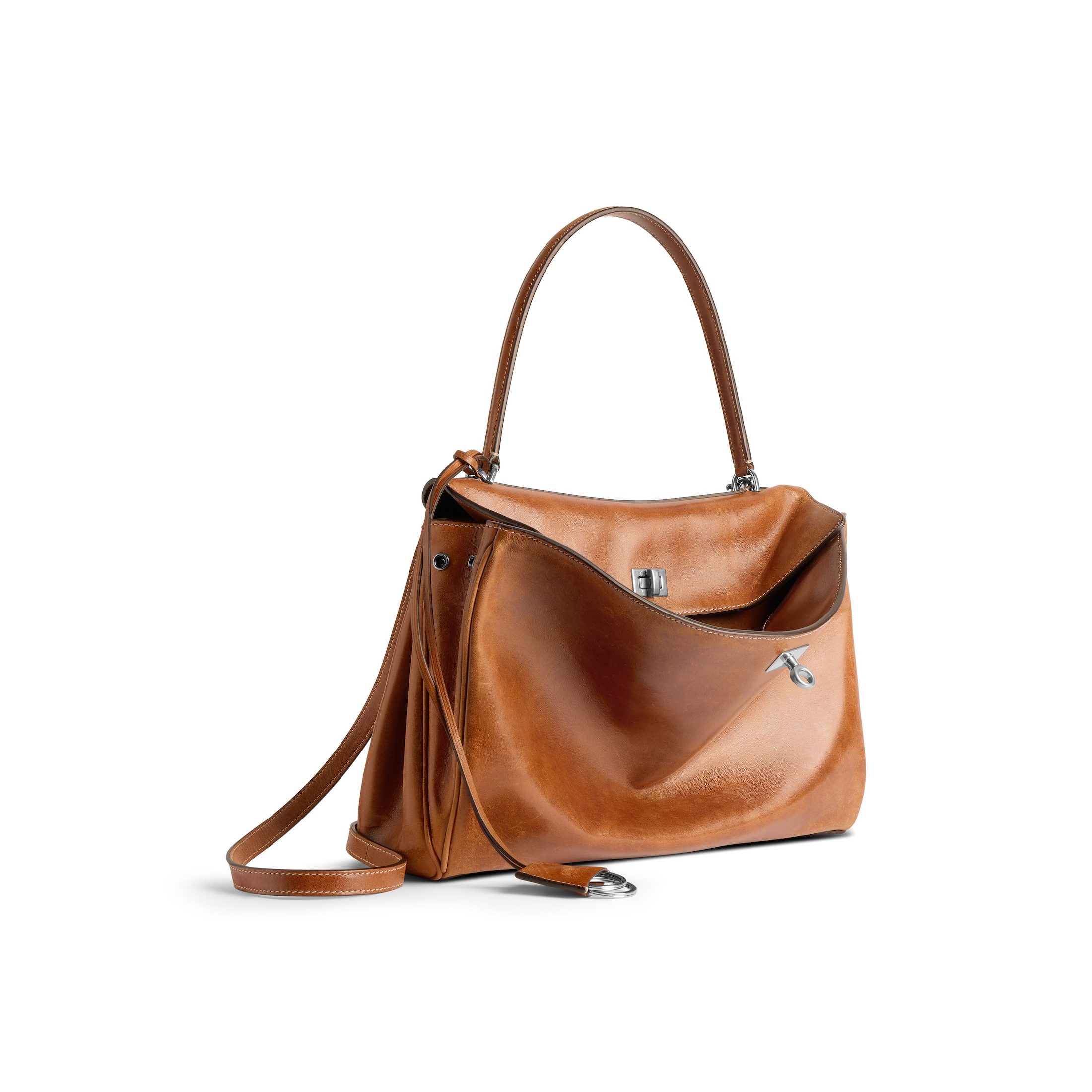 Balenciaga Women's Rodeo Handbag Medium in Tan Cowboy7897722ABP72753