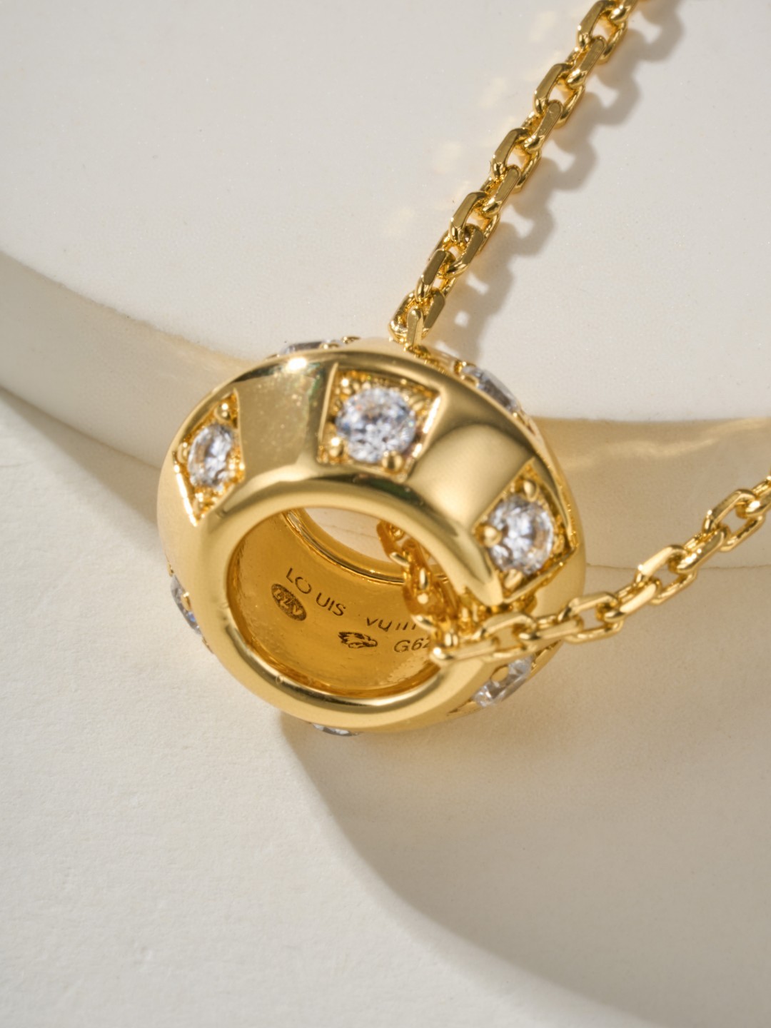 Louis Vuitton Checkerboard Diamond Necklace